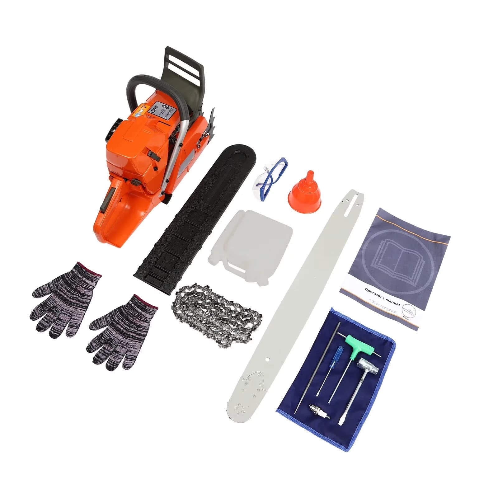 Innovative Chainsaw with Chain Brake - Orange 72CC for Home and Office Model FF9AE3