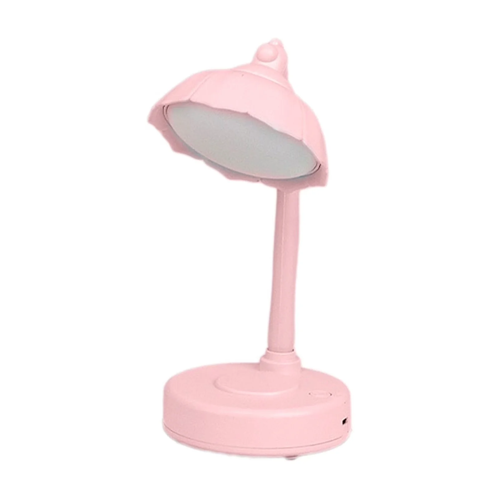 Compact Desk Lamp with LED, Battery, Modern - Abs Pink for Bedroom, Dorm Model B1A640