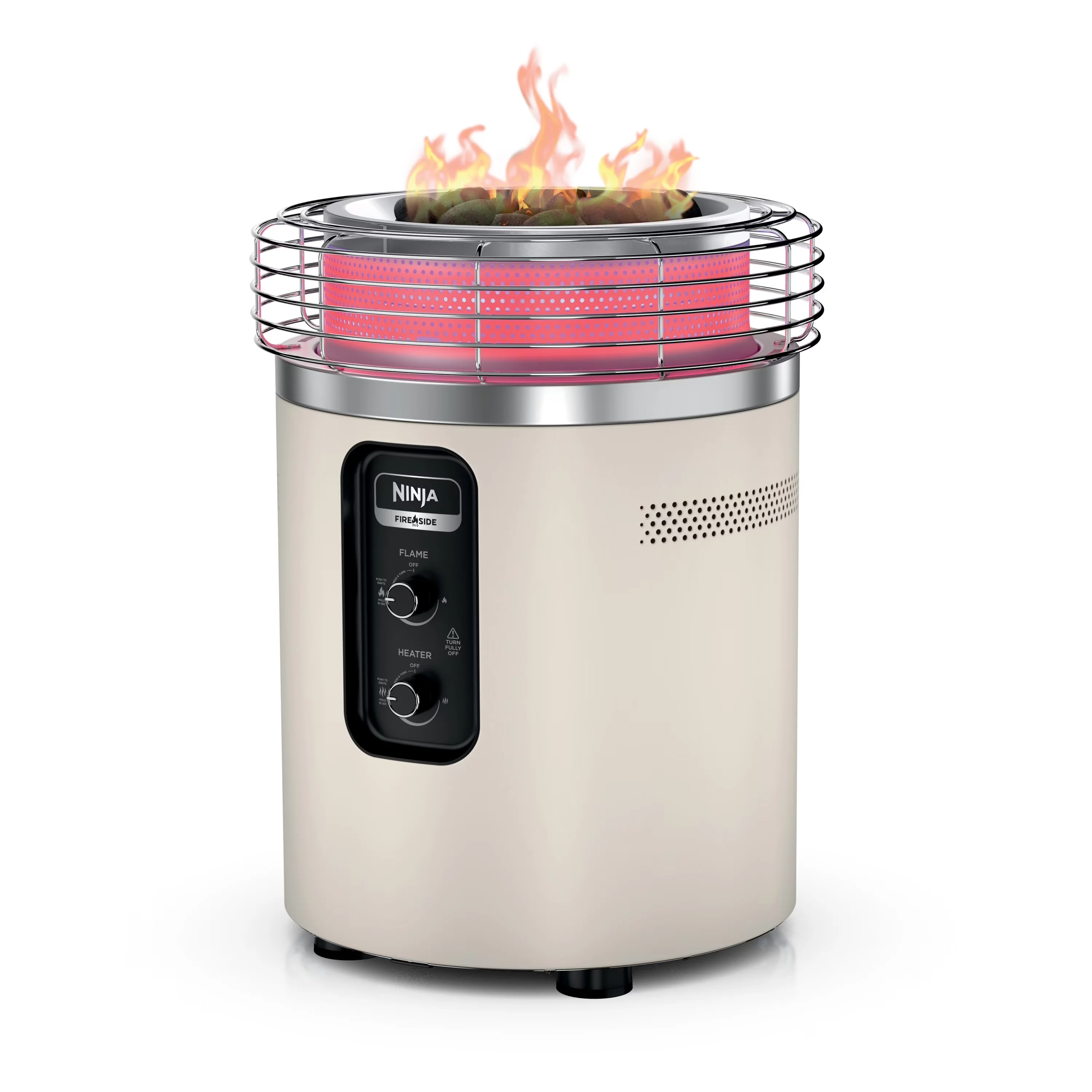 Reliable Outdoor Heating with Adjustable Flame, Fireside360 Heater & Fire Pit, Stone - Gray Model 183C84