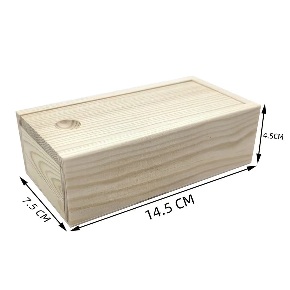 Sleek Garage Storage Supply with * Brand new and high quality, *Product name: wooden box - Wood 14.5*7.5*4.5 Cm Model 59B99B