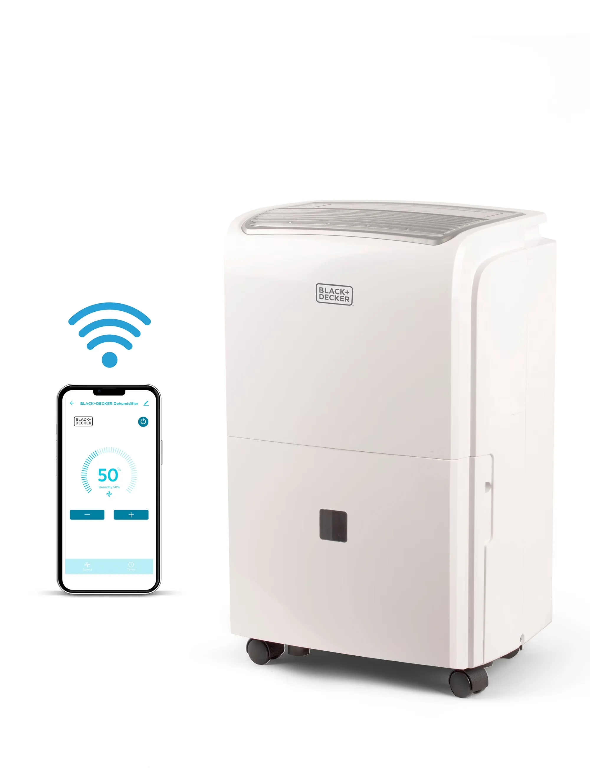 Dehumidifier Quality with Energy Efficient, Built-in Pump, 50 pt 4500 Sq Ft Whole House in White - Model ECE4D1