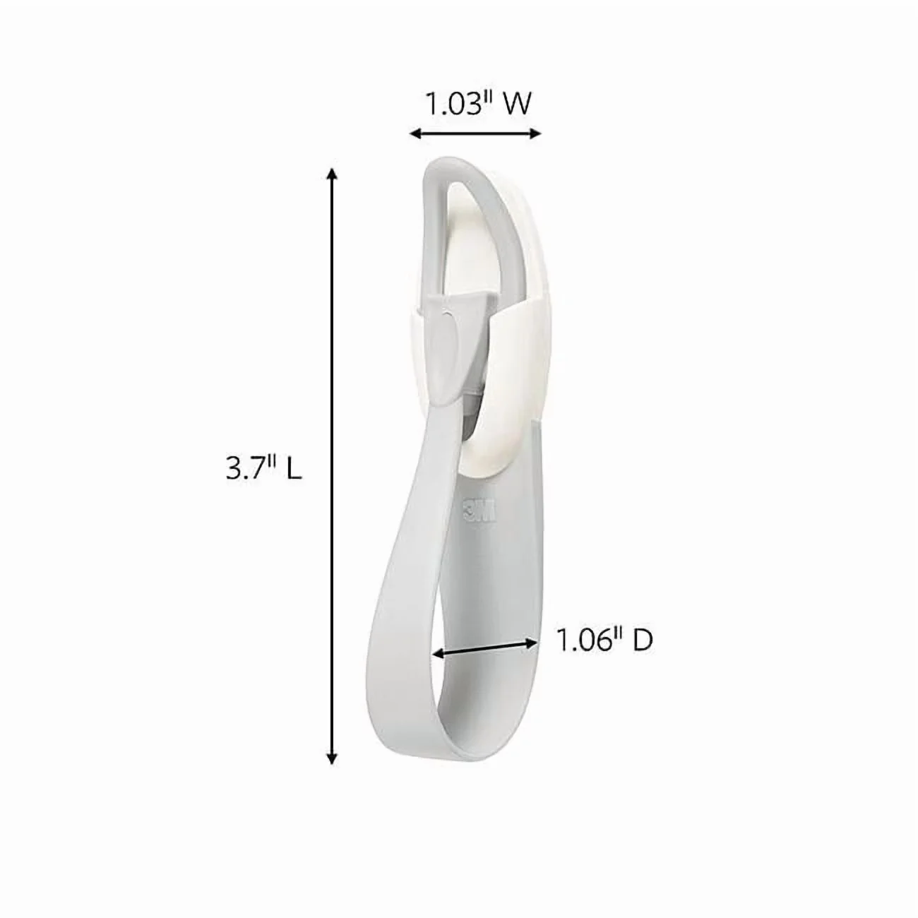 Compact Damage-Free Hanging with Easy Installation, Adjustable, Color Gray/White - Molded Plastic White Model CDE065
