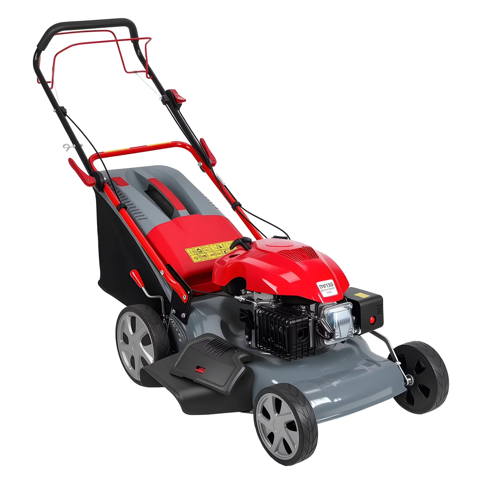 Modern Push Mower with Adjustable Cutting Height, 173cc Gas Engine Lawn, 20-Inch Self-Propelled Lawn - Red for Patio Model DC920B