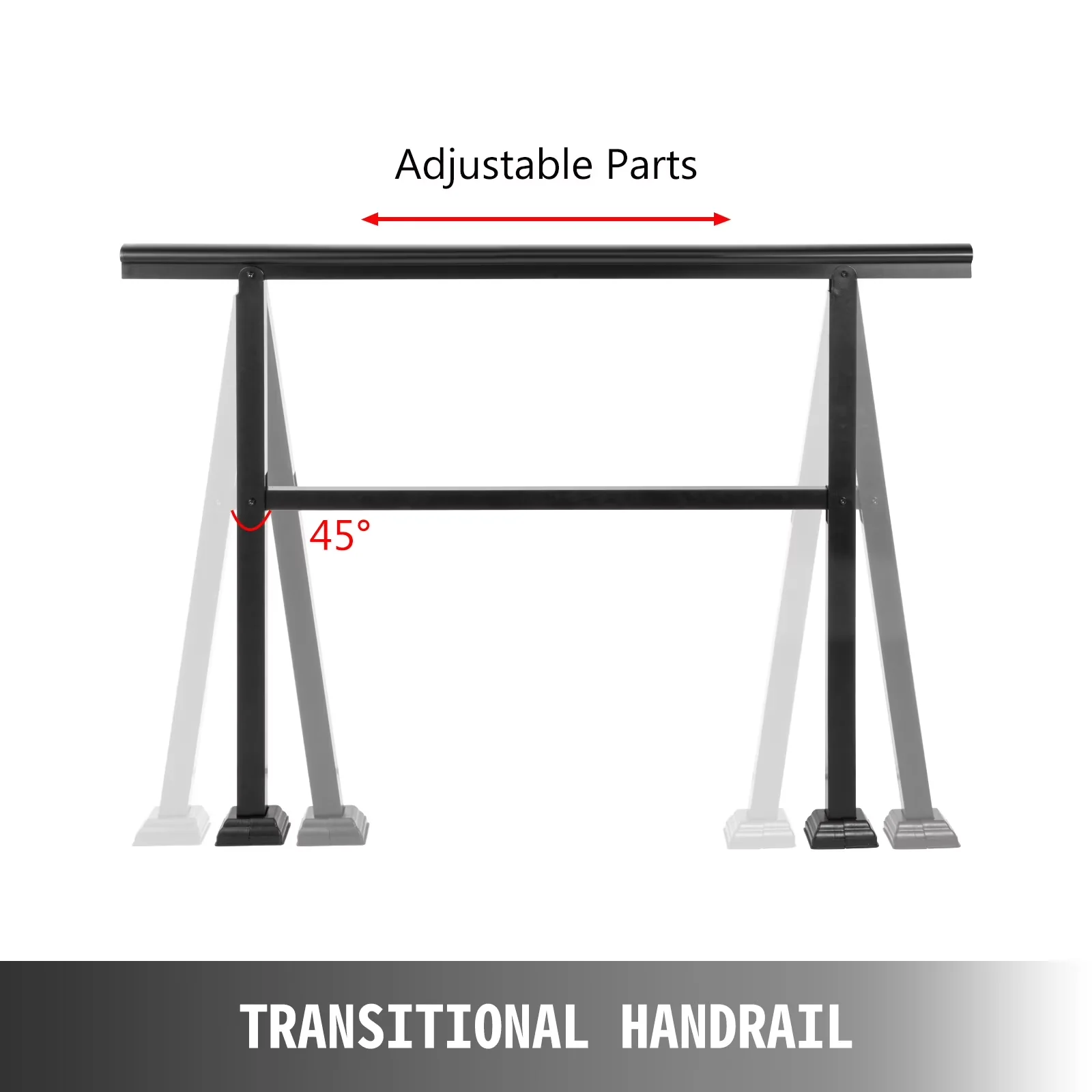 Professional Building Material with Adjustable - Black Aluminum Alloy 3-4 Model BABBAF