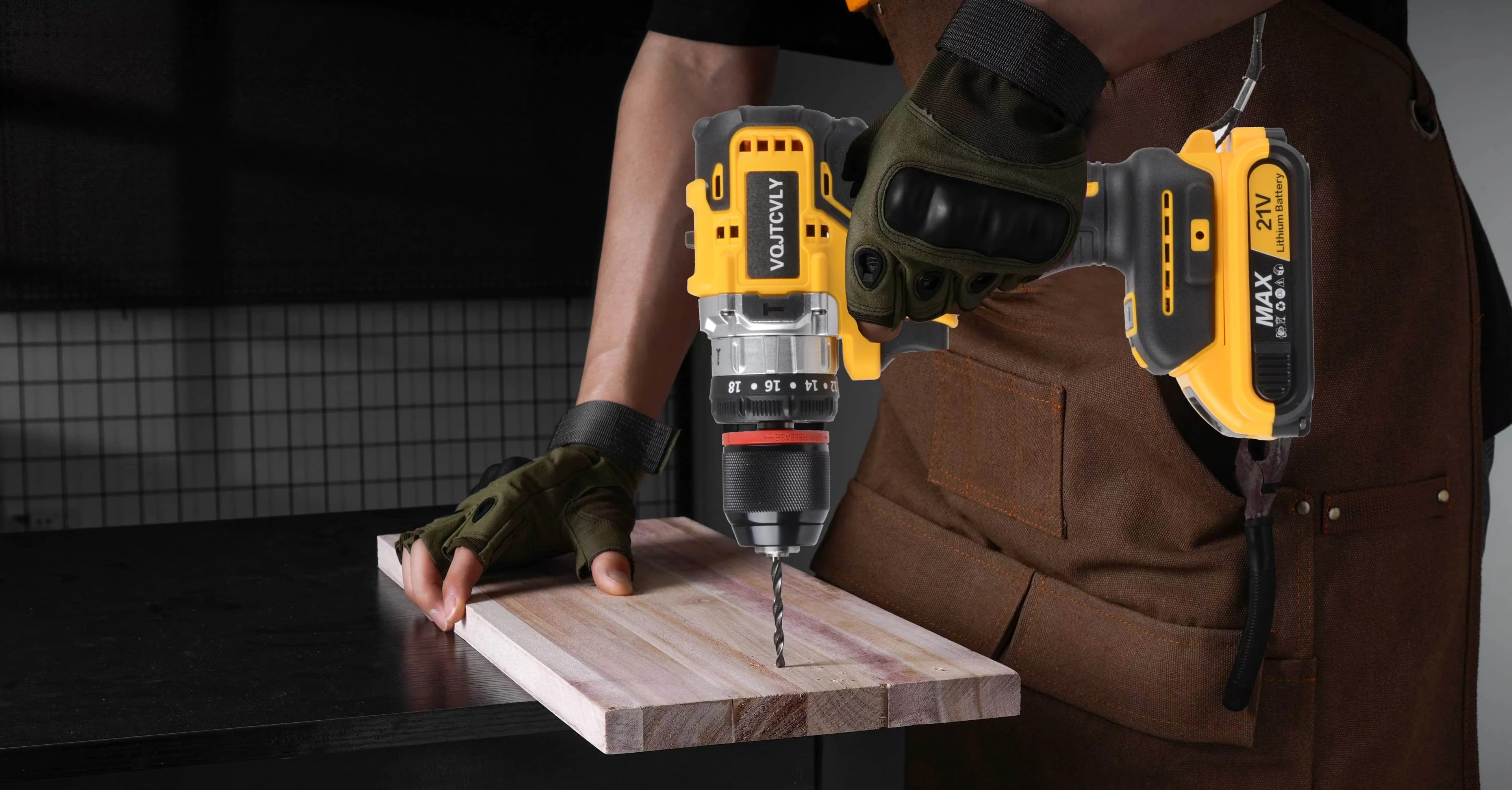 Drills Driver Quality with 21V, Adjustable, 21V MAX Brushless Cordless Drill Set - 3/8" Model 56B07A