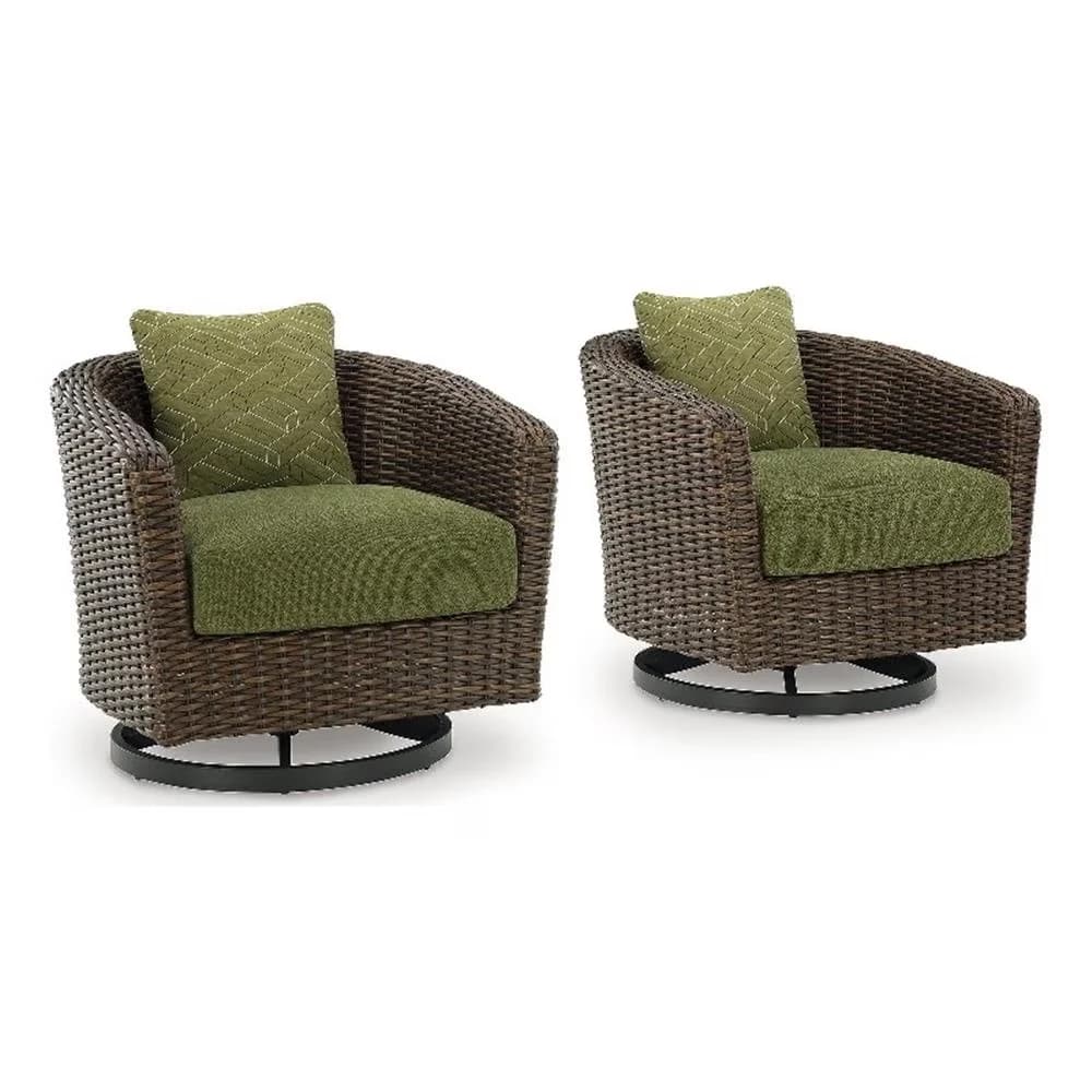 Innovative Patio Chair with Rust Resistant, Uv Resistant, Weather-Resistant - Green Polyester Model 872E5B
