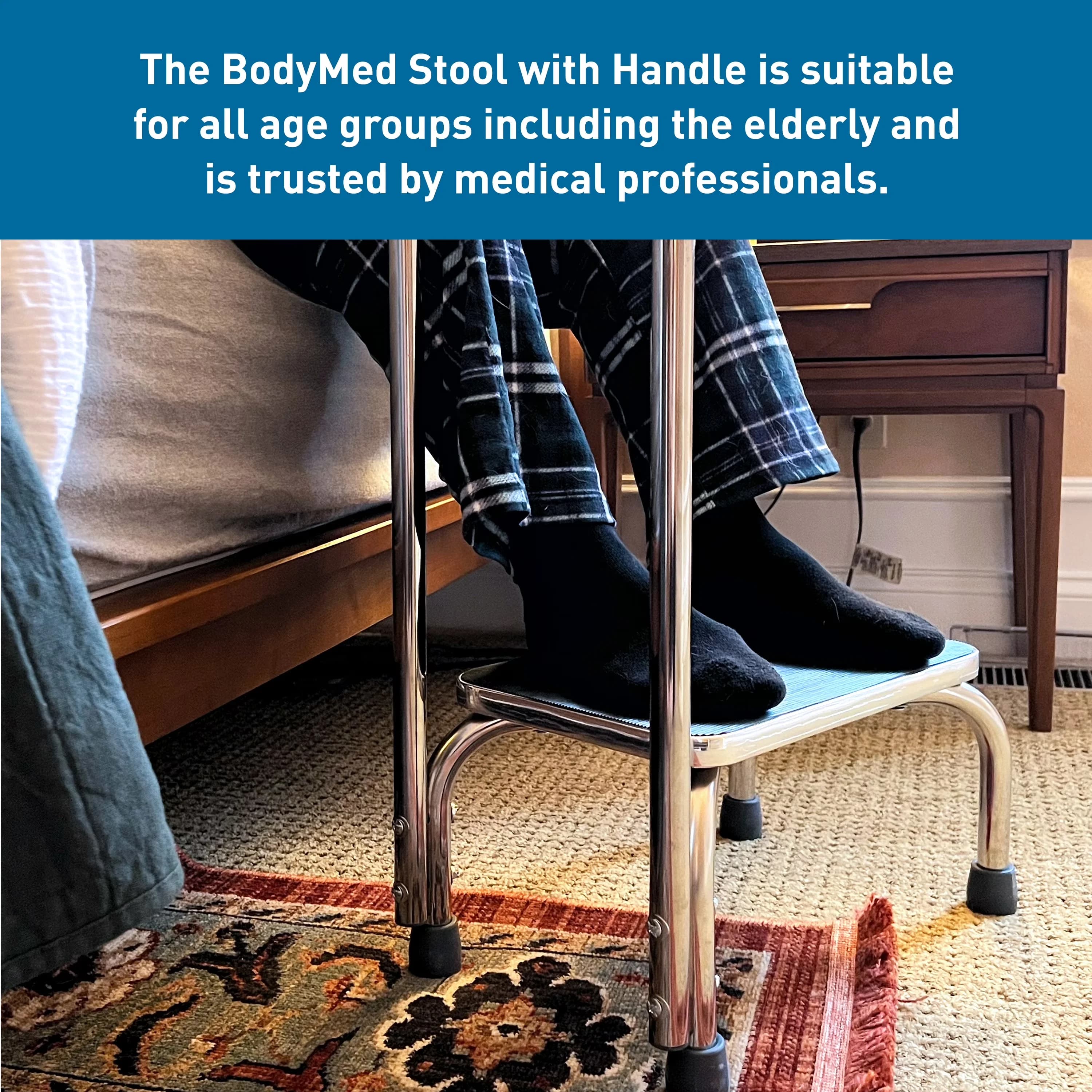 Premium Ladders And Step Stool with Anti-Slip, Handle Non-Slip Rubber Platform, Heavy-Duty Foot - Metal Model D203E7