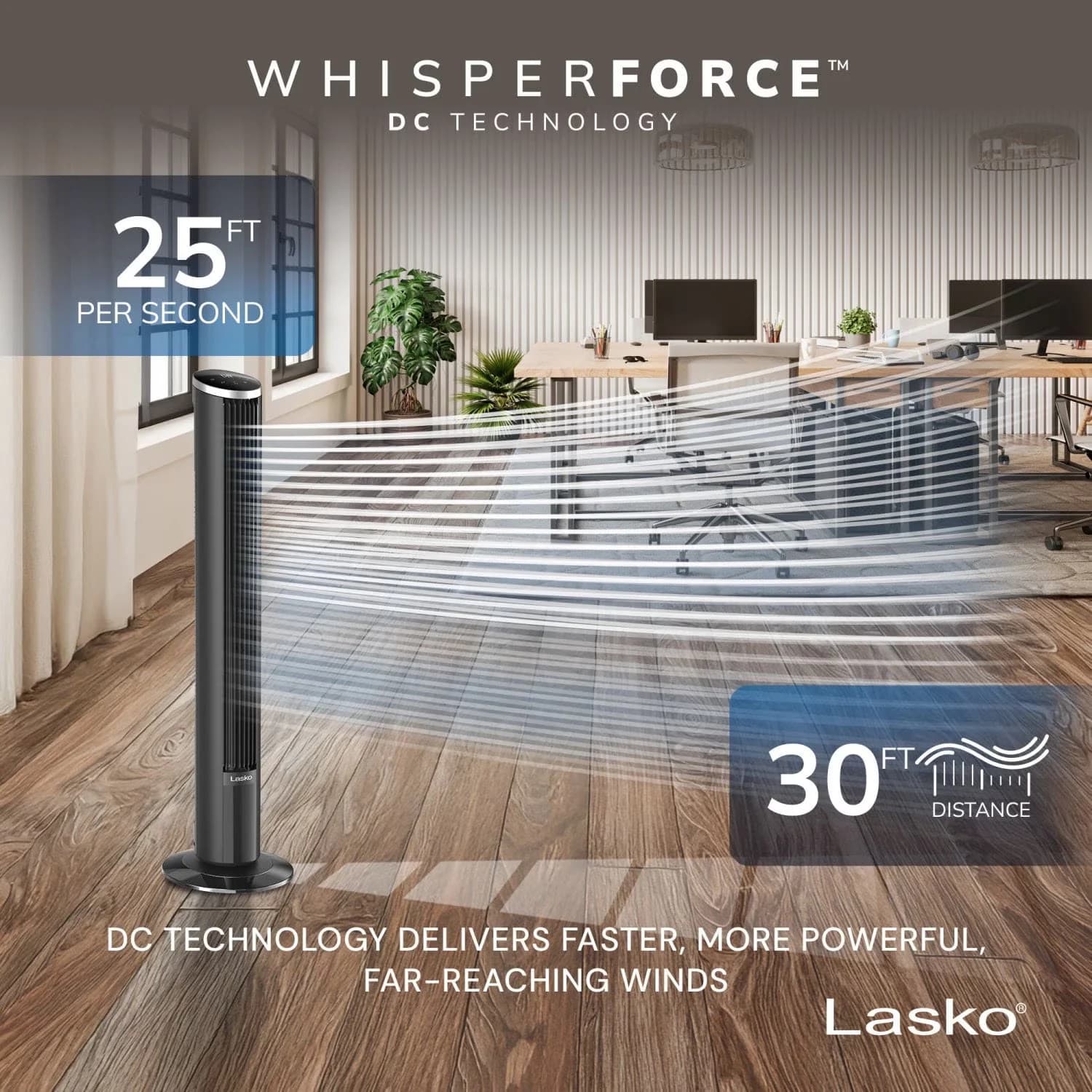Fans In Cooling Essential with Remote Controlled, Remote, 42” Oscillating 12-Speed DC Tower Fan - Black Model 26A1A4
