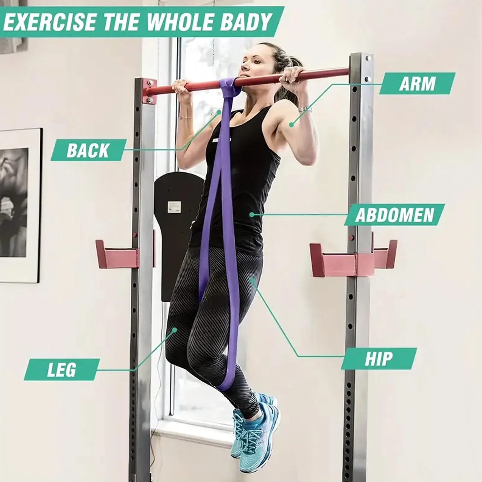 Essential Home Gym Accessory with Anti-Slip, Workout Bands - Pull Up Assist Bands Multicolor for Home Model 40B943