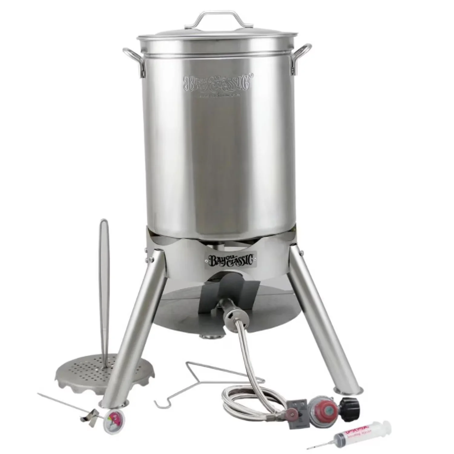 Classic Outdoor Fryer with 58000 BTU, Color: Silver - Silver Stainless Steel Model 39594A