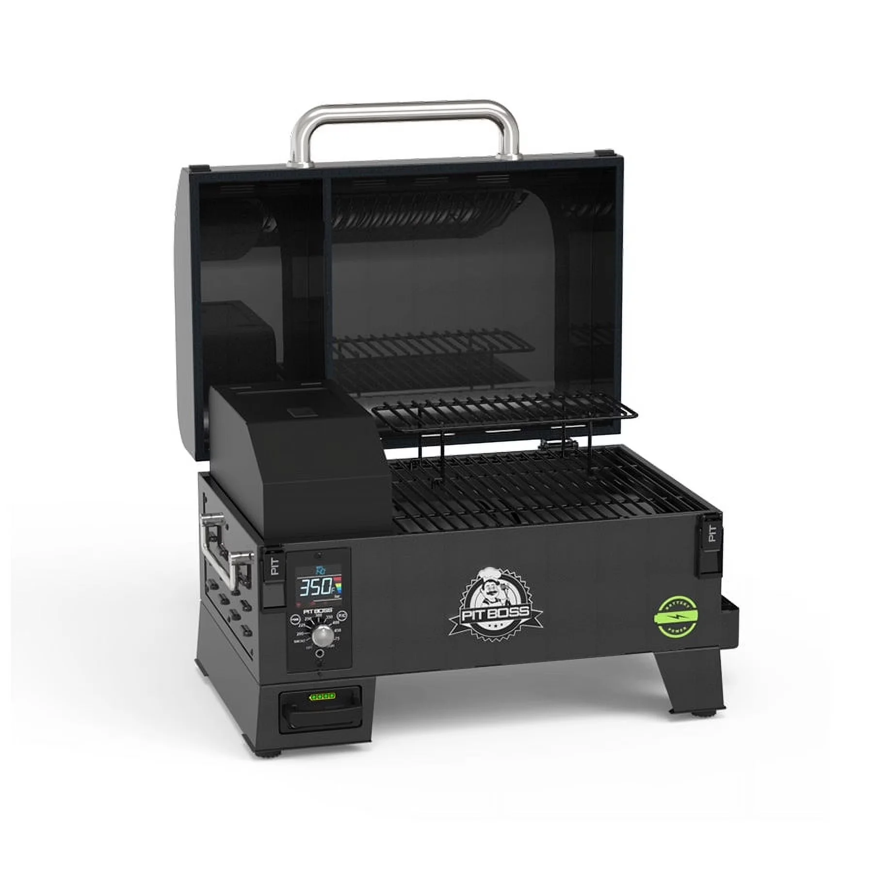 Sleek Smoker with Digital Temperature Control - Steel Portable - Compact and Portable Model 47A106