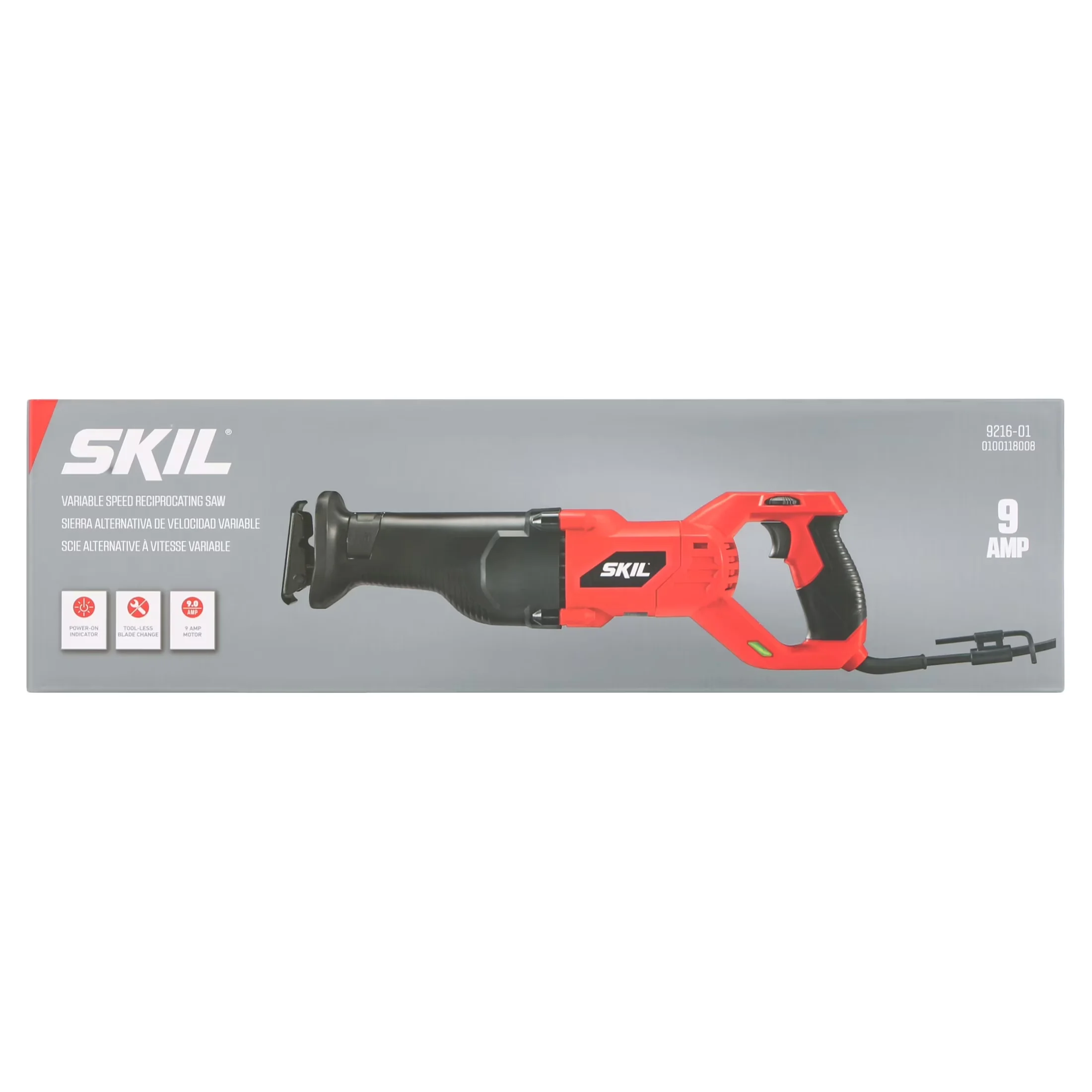 Premium Power Saw with 120V, Variable Speed, 6 Tool-Less Blade - Red 9216-01 Model 8F1D9D
