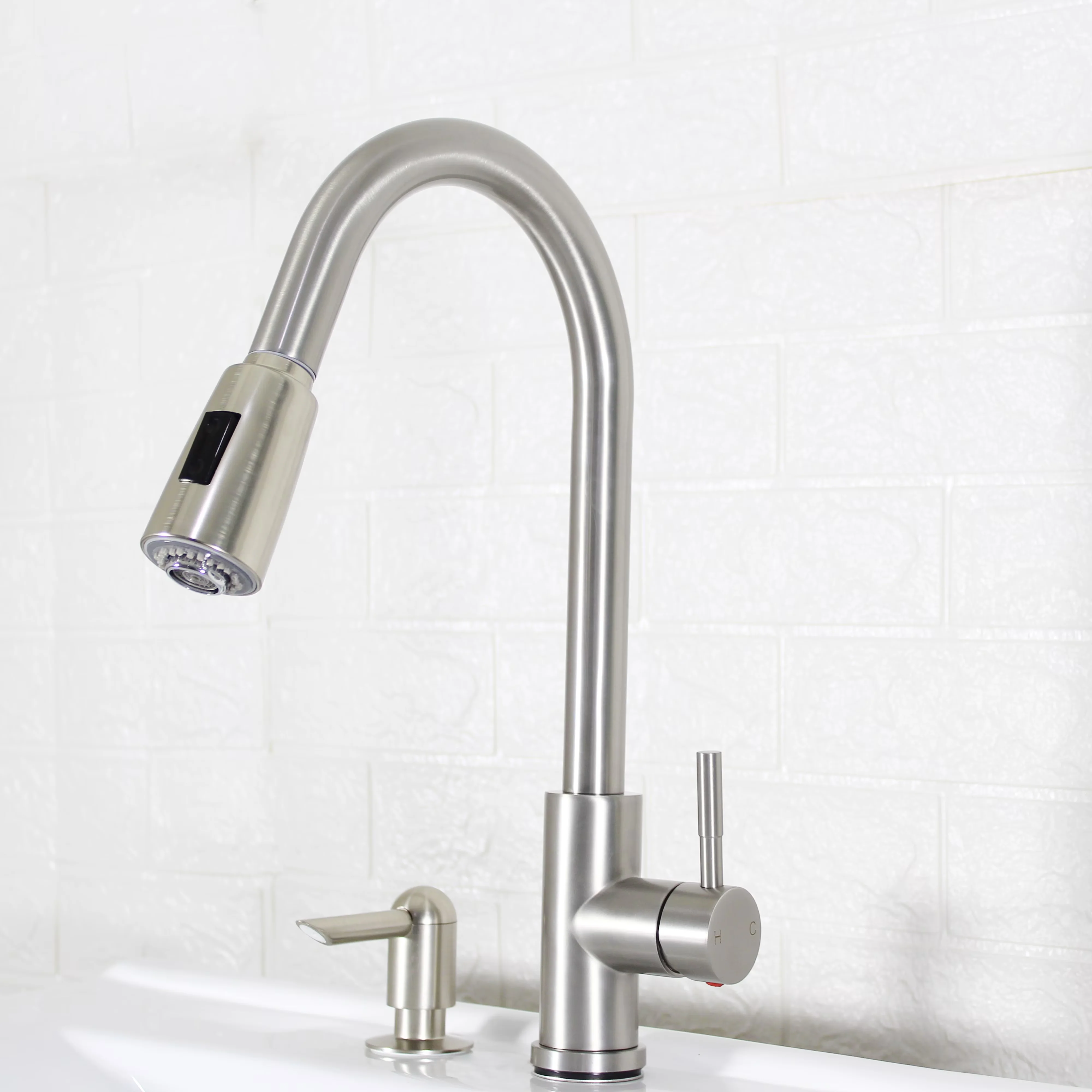 Stylish Kitchen Renovation with Hot And Cold, Easy To Install, Pull Out Sprayer - Steel 11" x 16.25" Model 5B388C