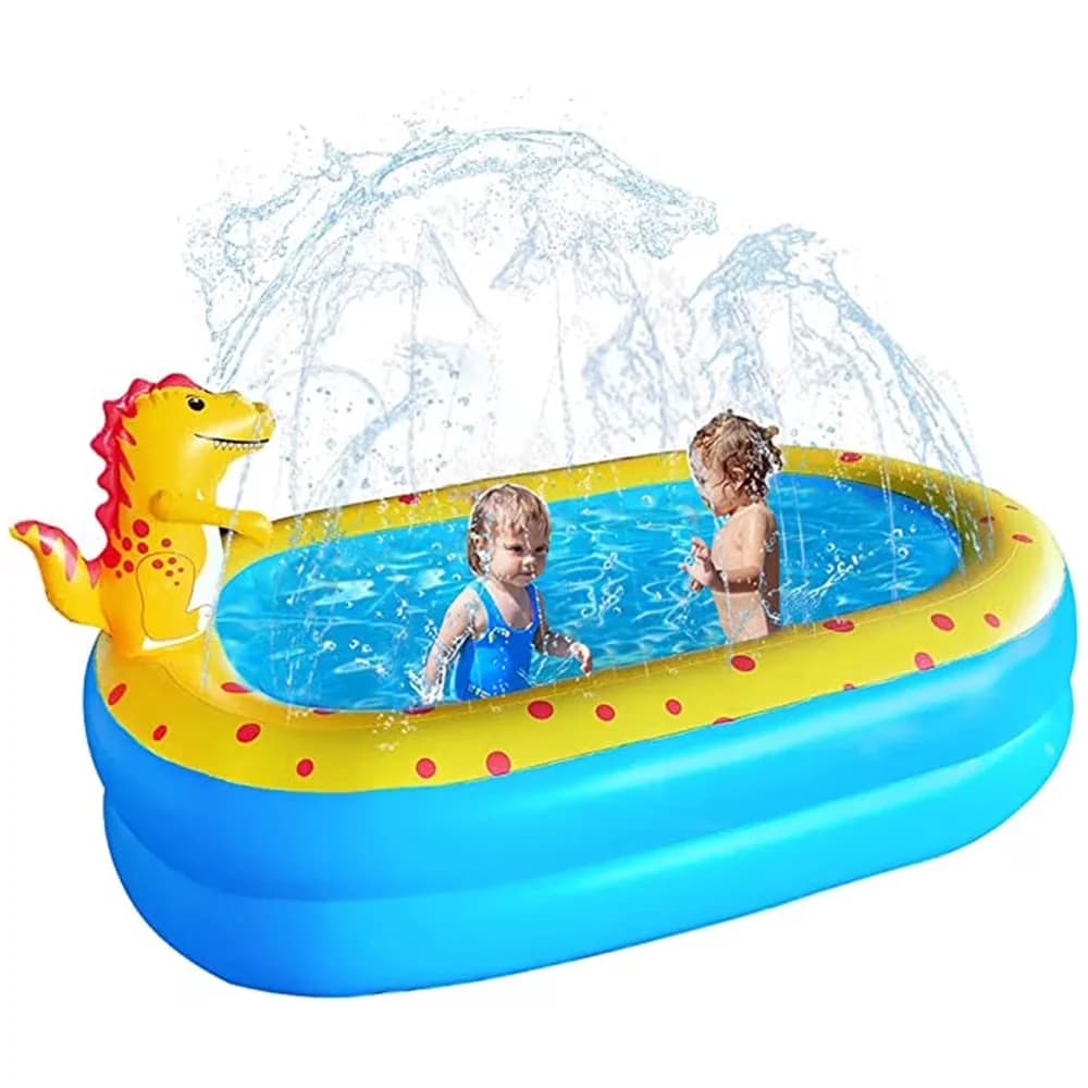 Essential Inflatable Pool with Material: PVC, Weight: 4.25 lbs, Dinosaur - Blue Model 40B087