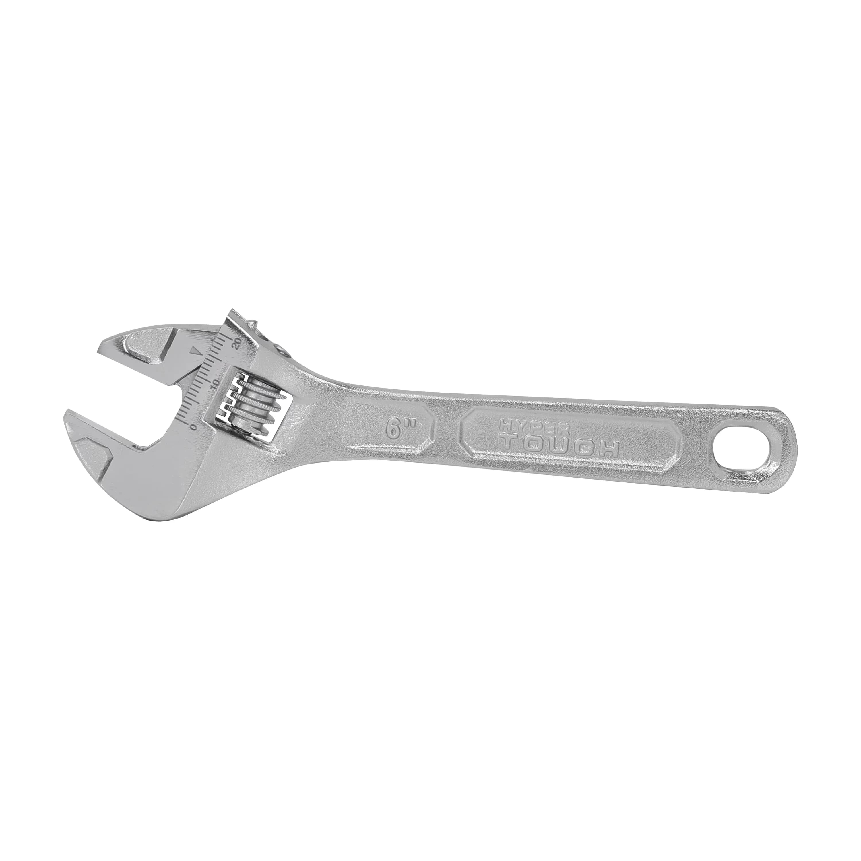 Classic Hand Tool with Adjustable, 6-inch Adjustable Wrench, Milled slide-jaw and worm gear - Silver 6" Model 612E66