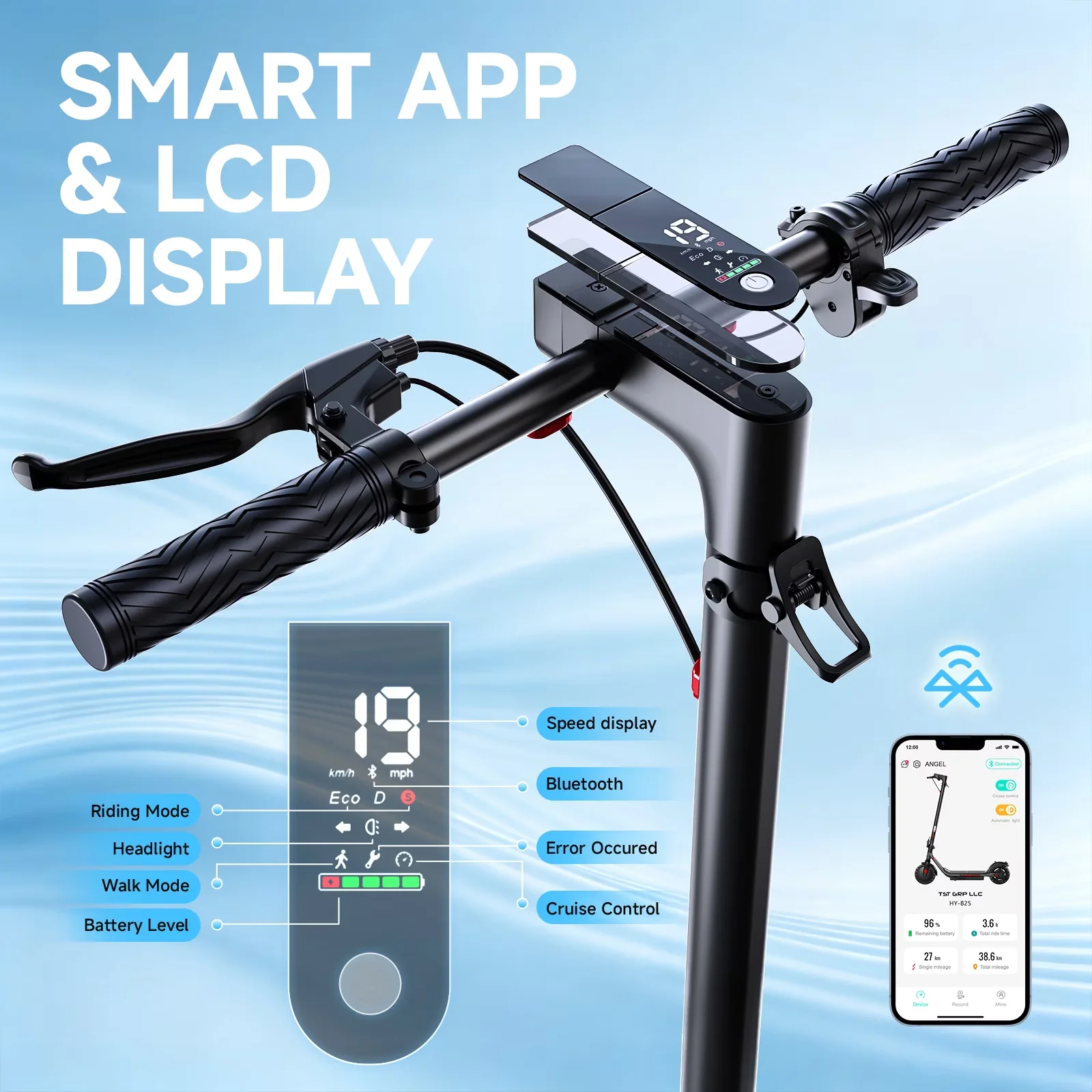 Innovative Scooter with 500W, Foldable, Electric - Green Alloy Steel 500W-700W Model EFBCA7