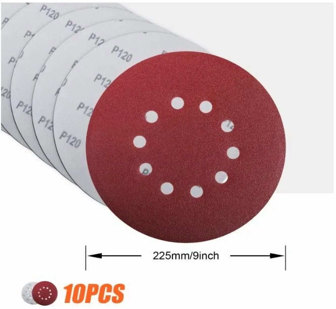 Paint Tools Supplies - Paint Brushes Rollers Tray Compact with Power Pro 2100, 9In. Sanding Discs, 100 Grit Model AB5183