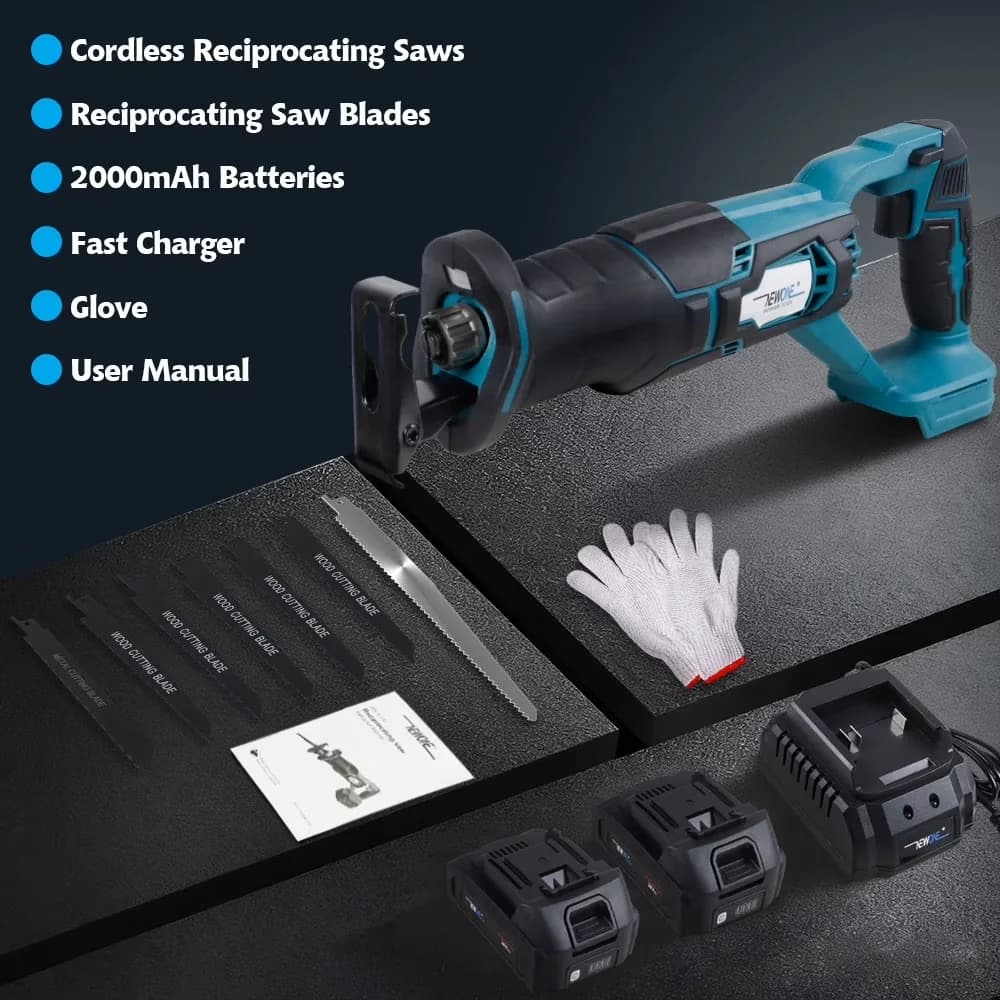 Quality Power Saw with Battery, LED - 20V - Ergonomic Design Model 856267