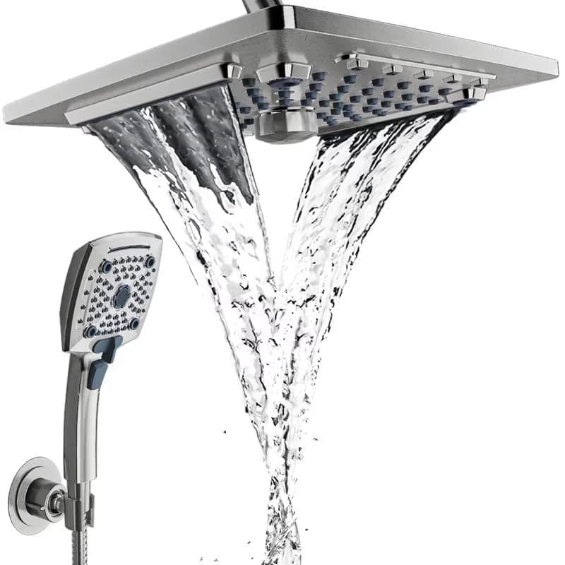 Professional Shower Head with High Pressure, With Handle - Abs, Stainless Steel Silver Model E51CEE