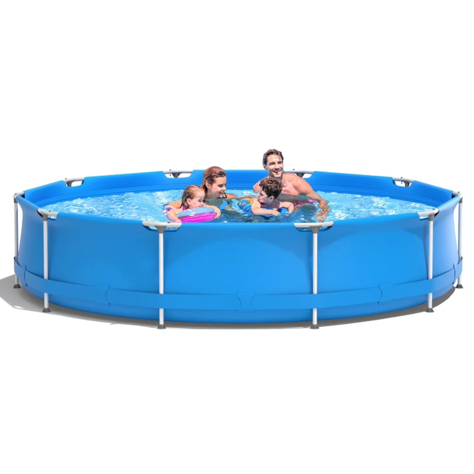 Above Ground Pool Versatile with Uv Resistant, Height of Water Line: 23.5'', 3-Layer PVC Mesh - Blue Model A4E2E6