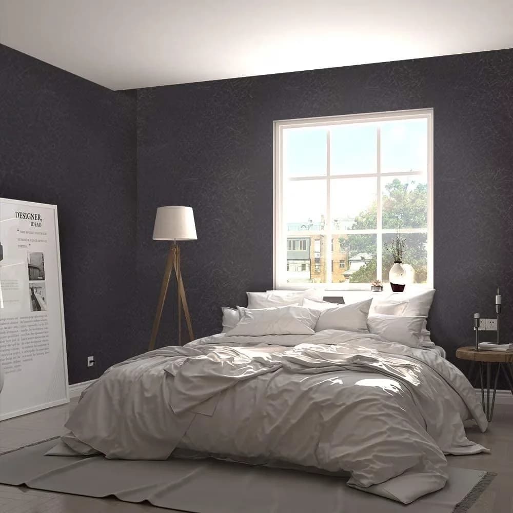 Professional Wallpaper with Waterproof, Durable, Removable - Black Vinyl Model 1D8BF5