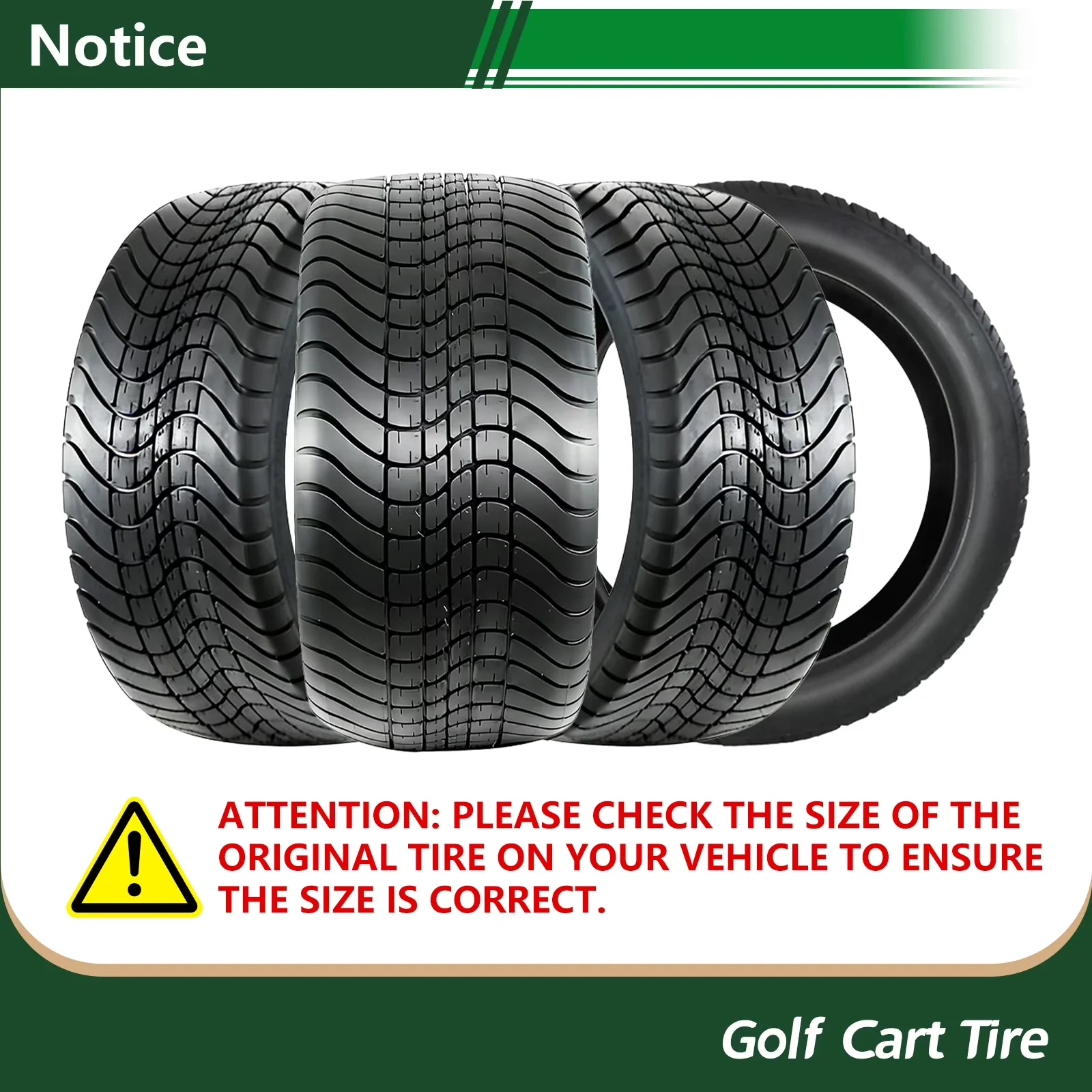 Compact Golf Cart Tire with All-Weather, Inflatable, Low Maintenance - P825 Model 466AF0