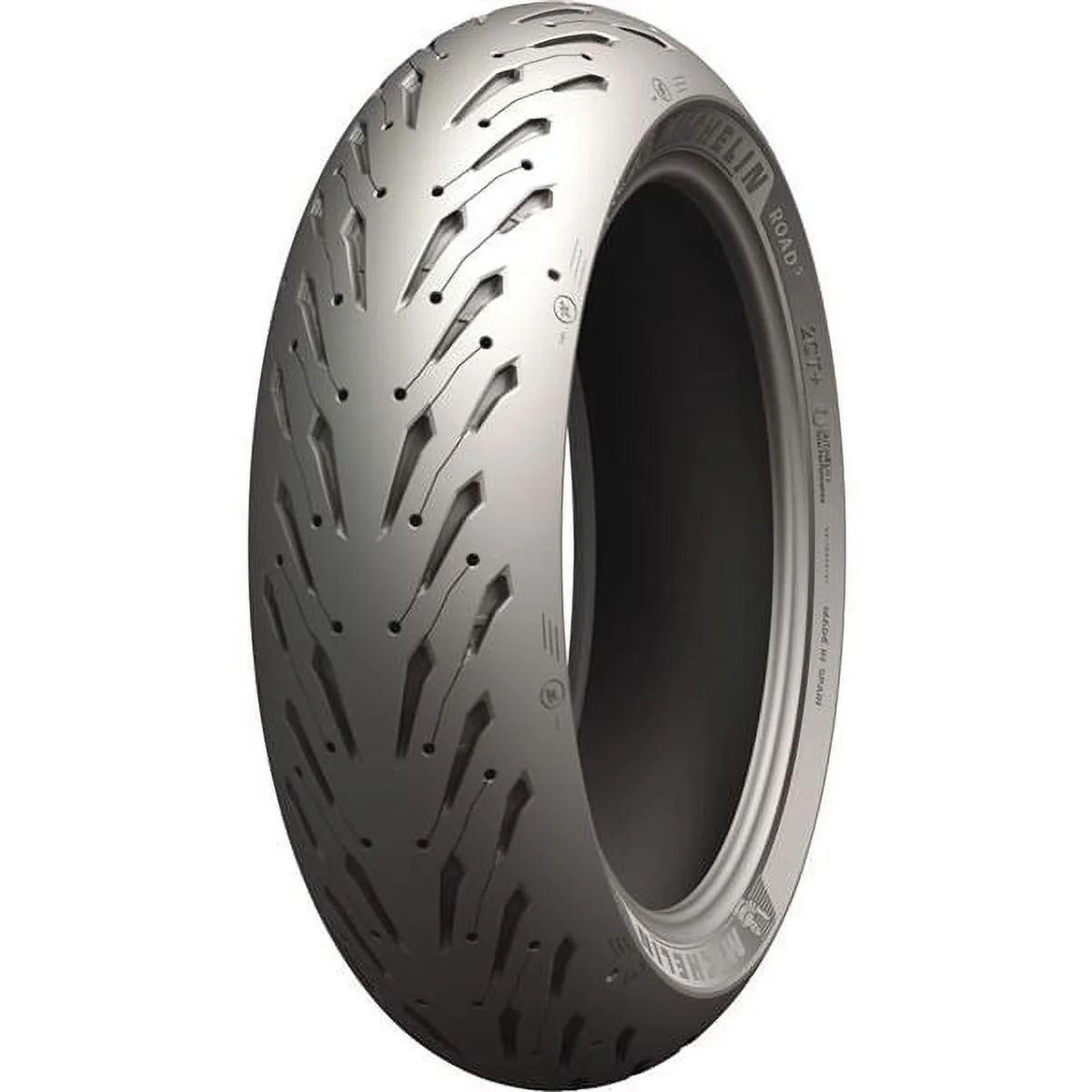 Classic Motorcycle Tire with Road 5 Radial Rear, 190/55ZR-17 - Black - Compact and Portable Model 589506