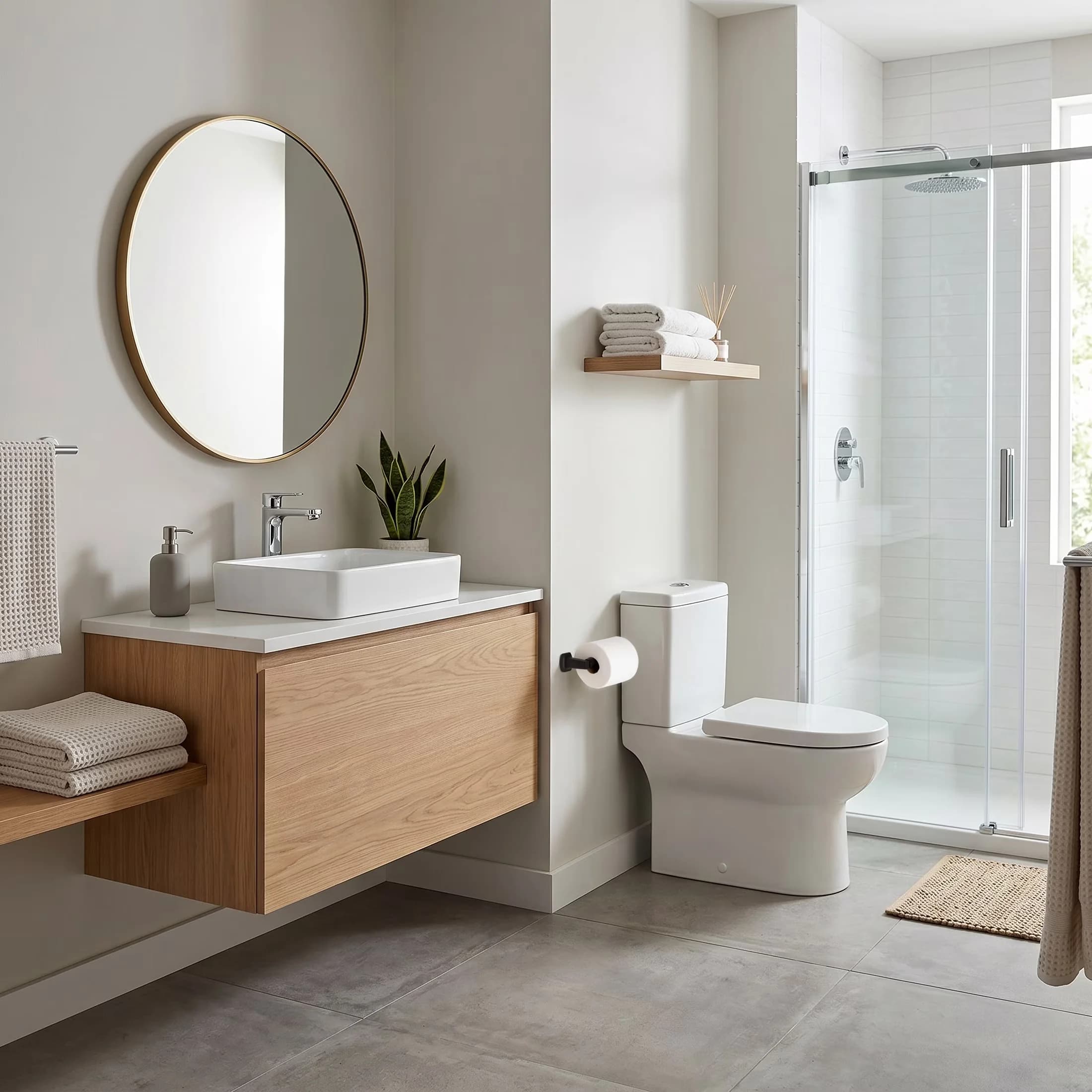 Modern Bathroom Renovation with Farmhouse, Traditional, Modern - Zinc Alloy, Pp Black Model 8EF1B3
