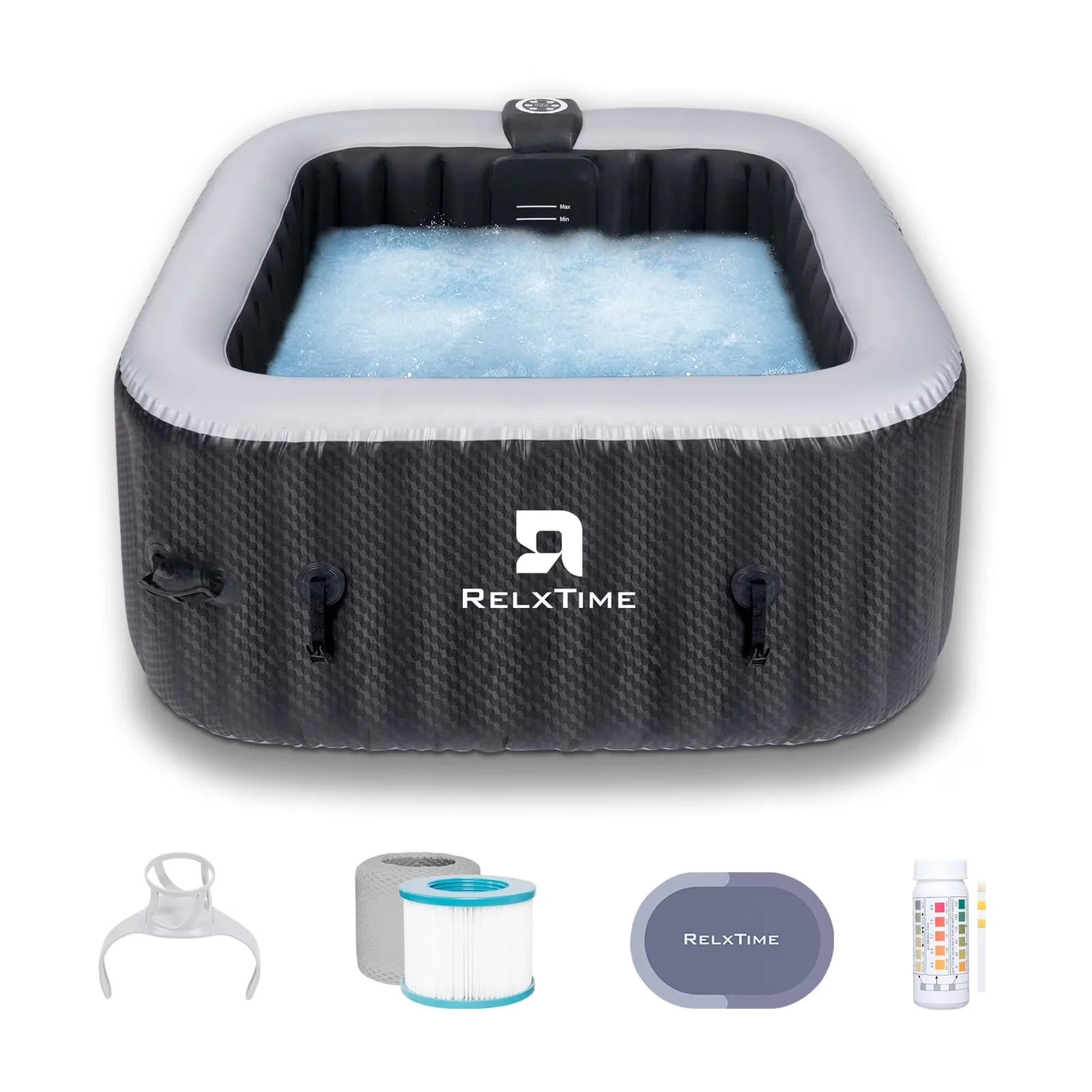 Quality Hot Tub with Inflatable, 120 Massage Jets - 2-3 - Modern Design Model BFD40D