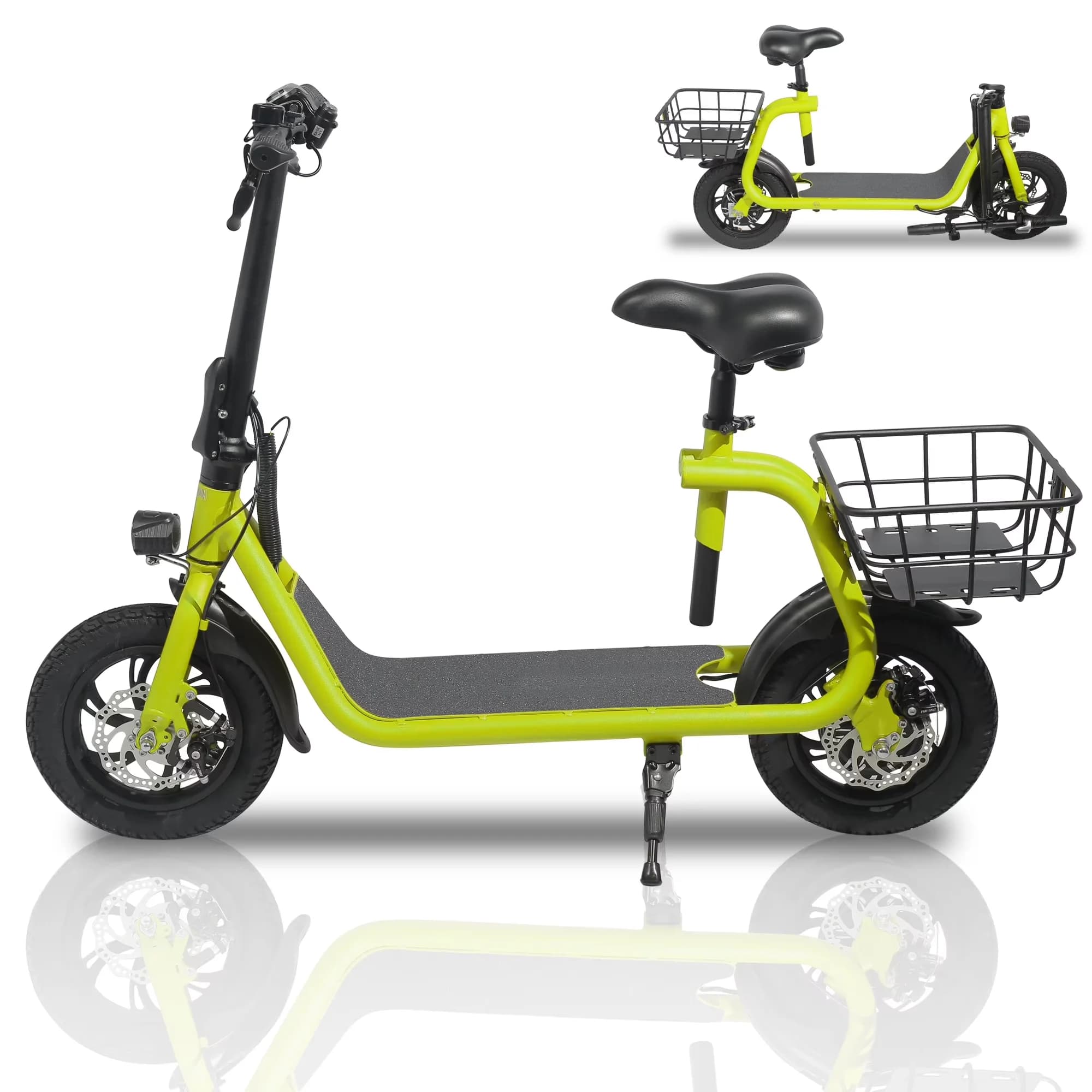 Reliable Scooter with 450W, 36V, Foldable - Yellow - Reliable Performance Model E4C538