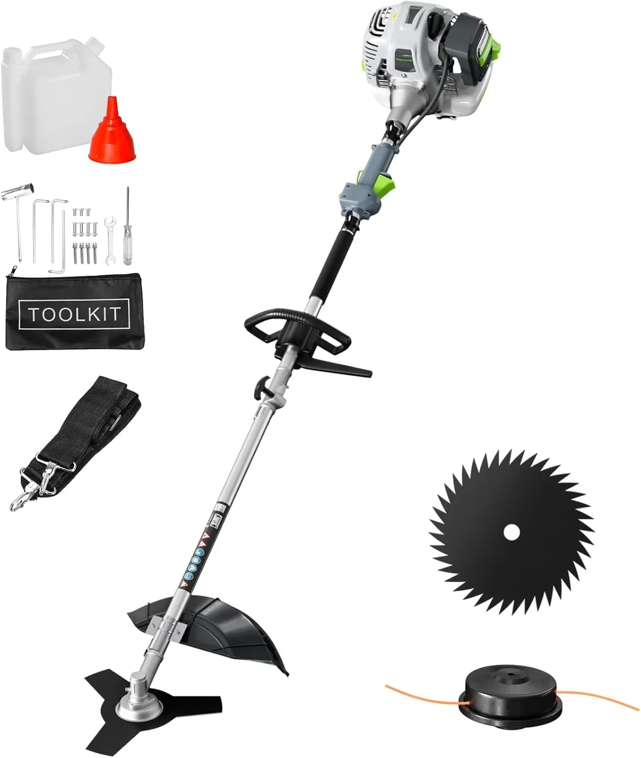 Efficient String Trimmer with Antivibration, Edger Conversion Capable - Green Model D9889E