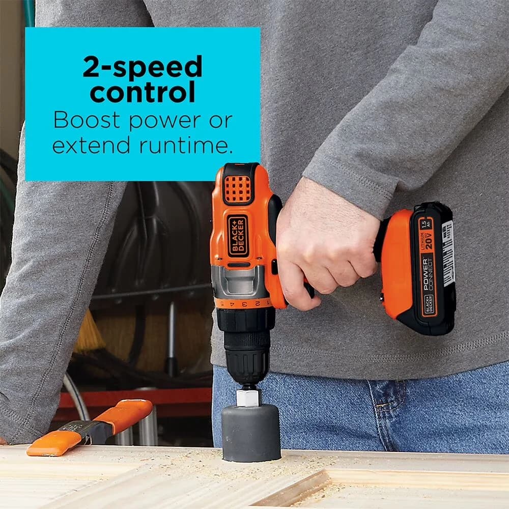 Drills Driver Modern with Battery, 20V, Lightweight - Multicolor â3 x 7 x 10 Model EC0C88