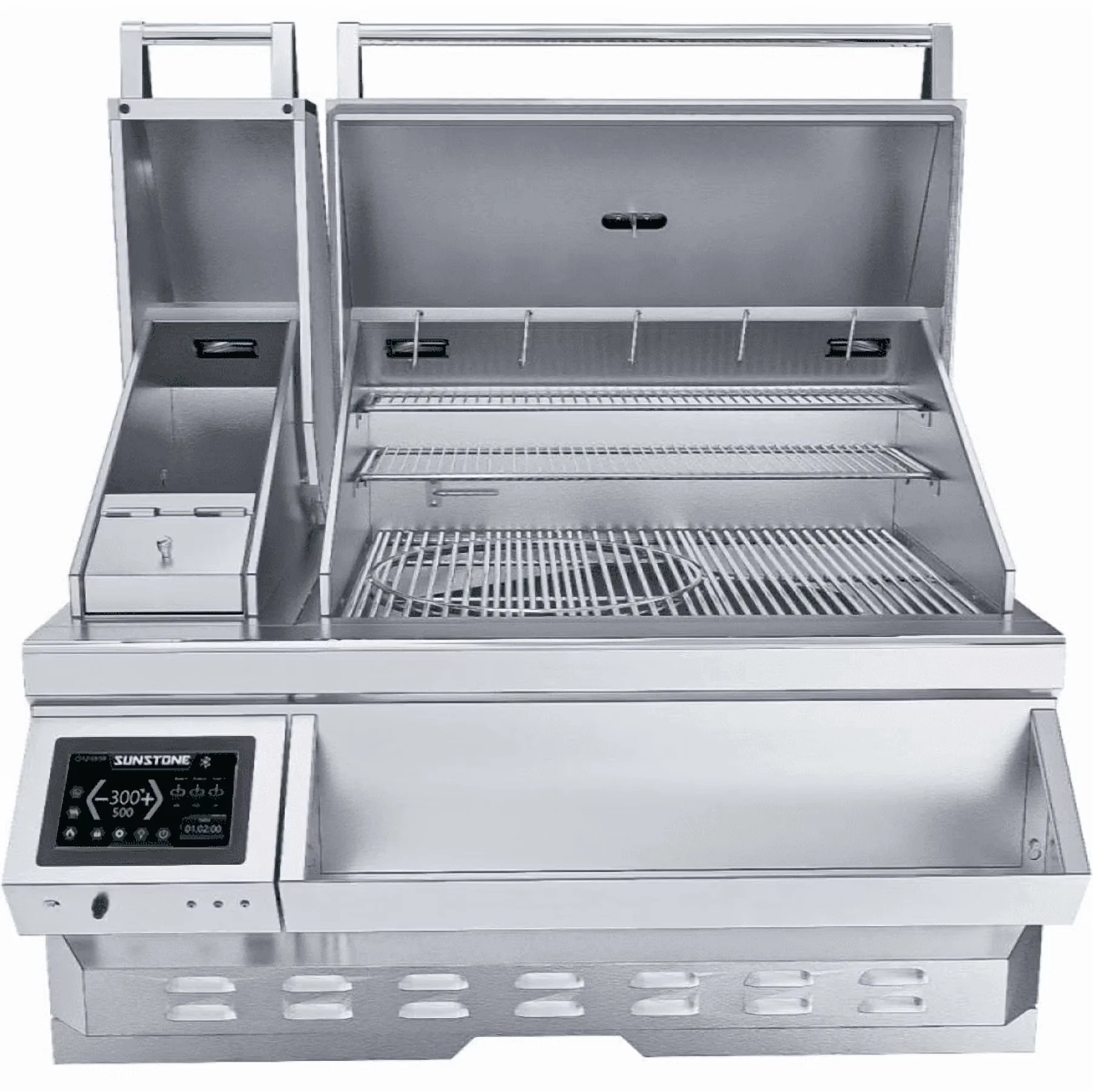 Smoker Efficient with Warming Rack - Stainless Steel Stainless Steel 40 Inch Model 8B1EBA