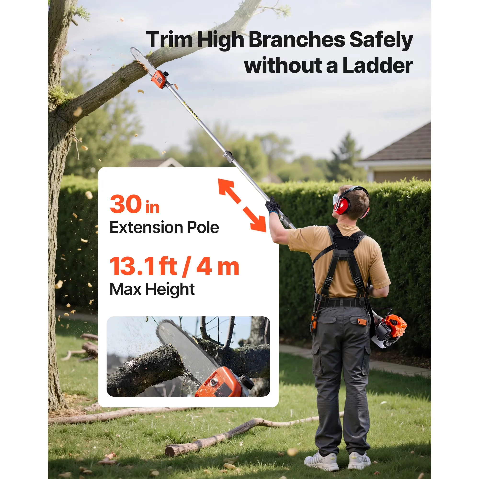 Stylish String Trimmer with Edger Conversion Capable, Extension Pole - Multicolor Model 902B6E