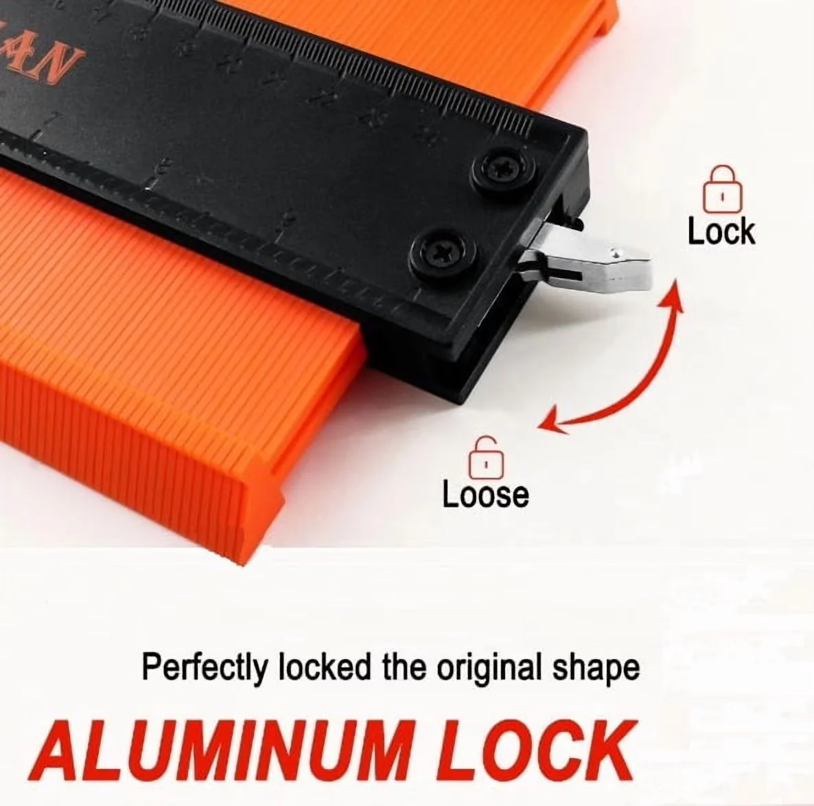 Quality Pro Tool with Adjustable, Adjustable Lock, Mechanical Pencil - Orange Model 1D472D