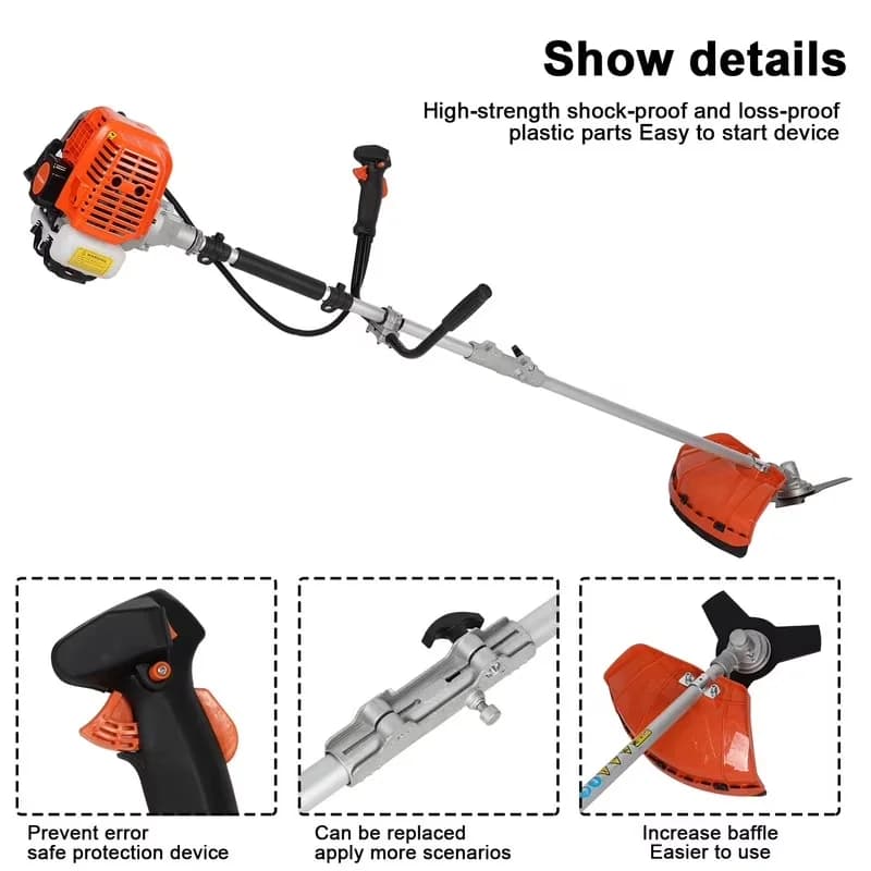 Essential String Trimmer with Extendable, Edger Conversion Capable - 2 In 1 (Orange) Model 024356