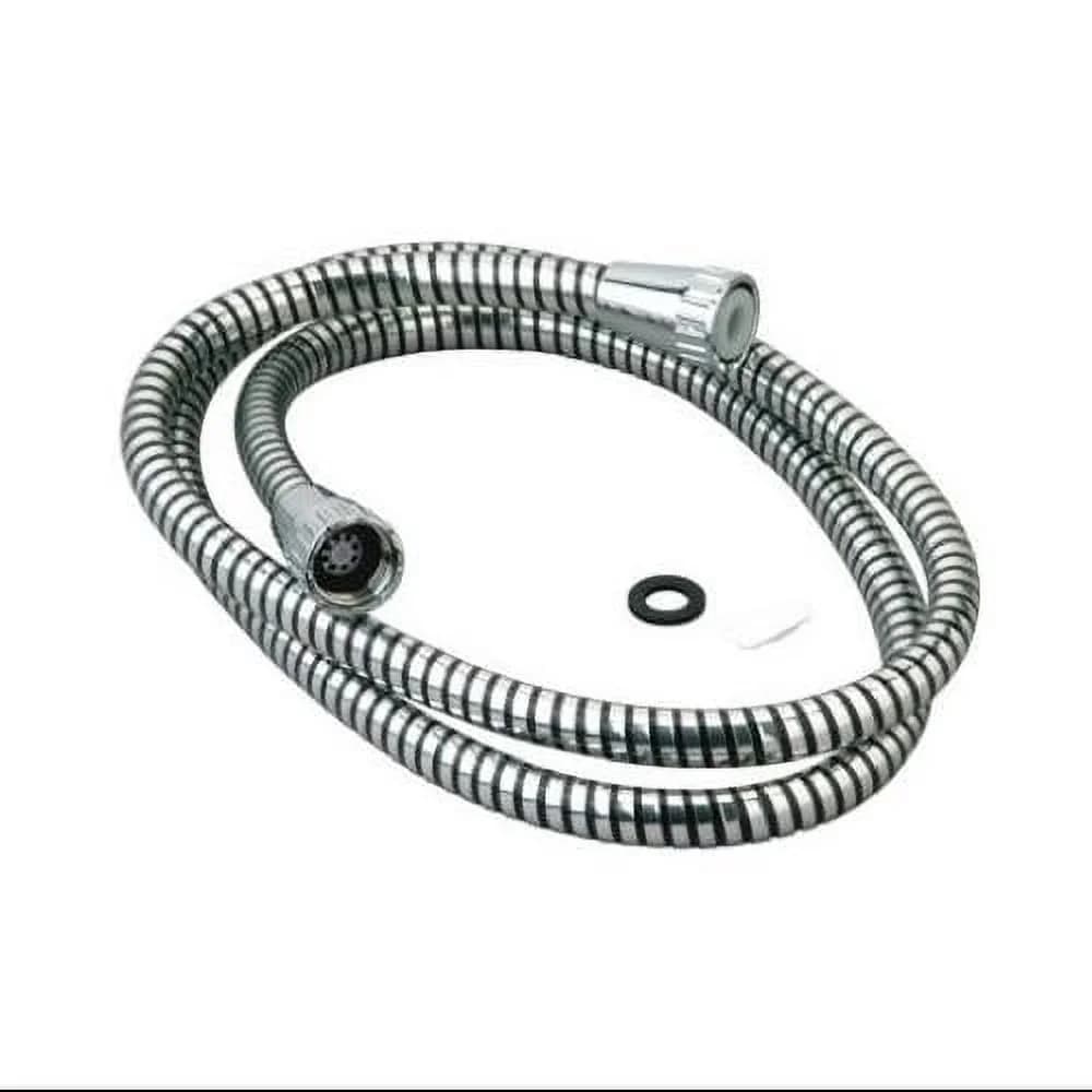 Modern Shower Head with Handheld, Chrome, Long 59" shower hose - Vinyl Multicolor Model 080417