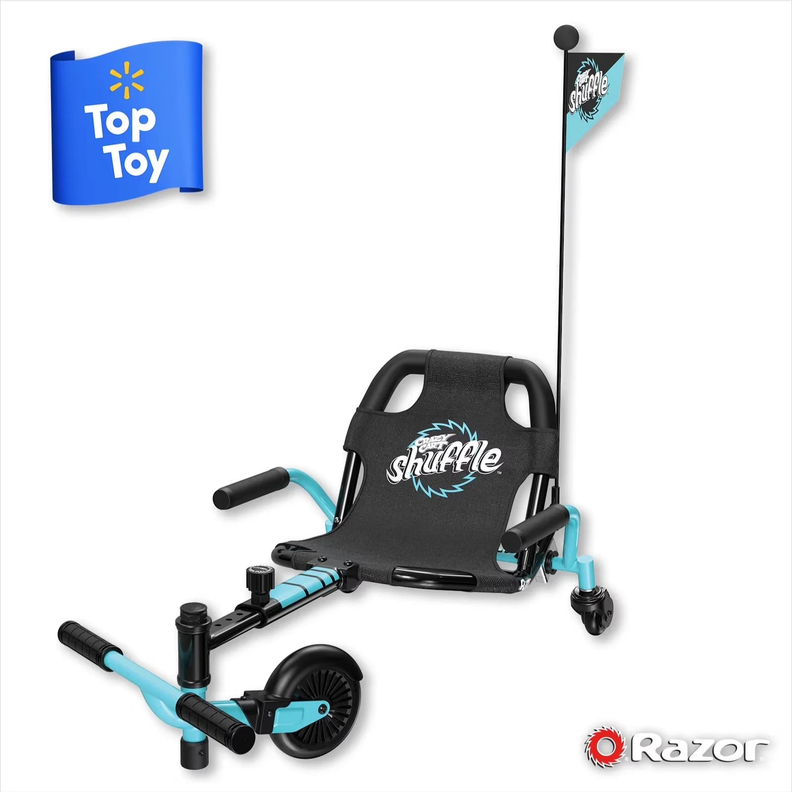 Scooter Modern with Ride-on, Drift Bar: Hand-operated, Kid-Powered Drifting Go-Kart - Black Model F2012E