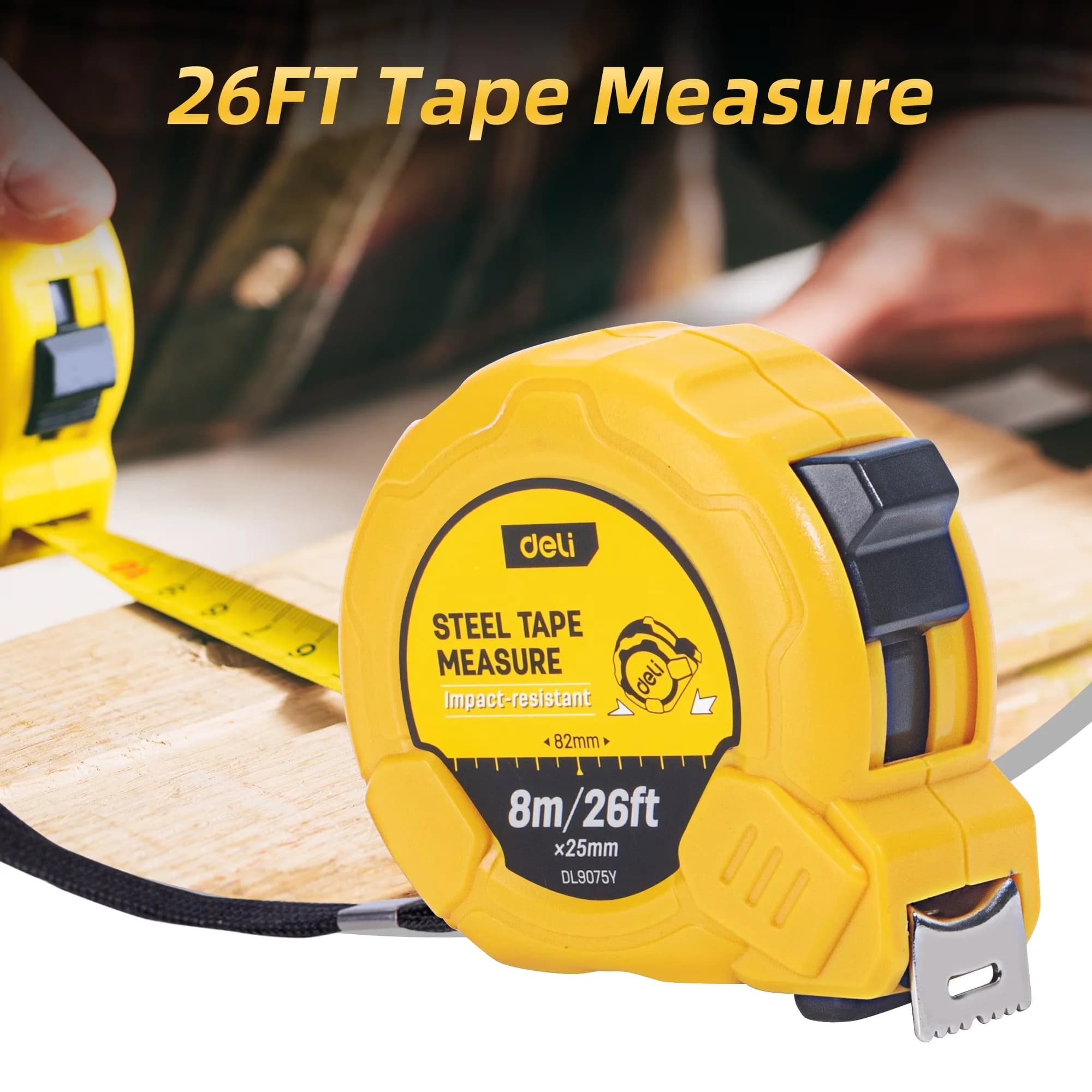 Quality Measuring Layout with Ergonomic Design, Retractable - Abs Yellow Model FF9B44