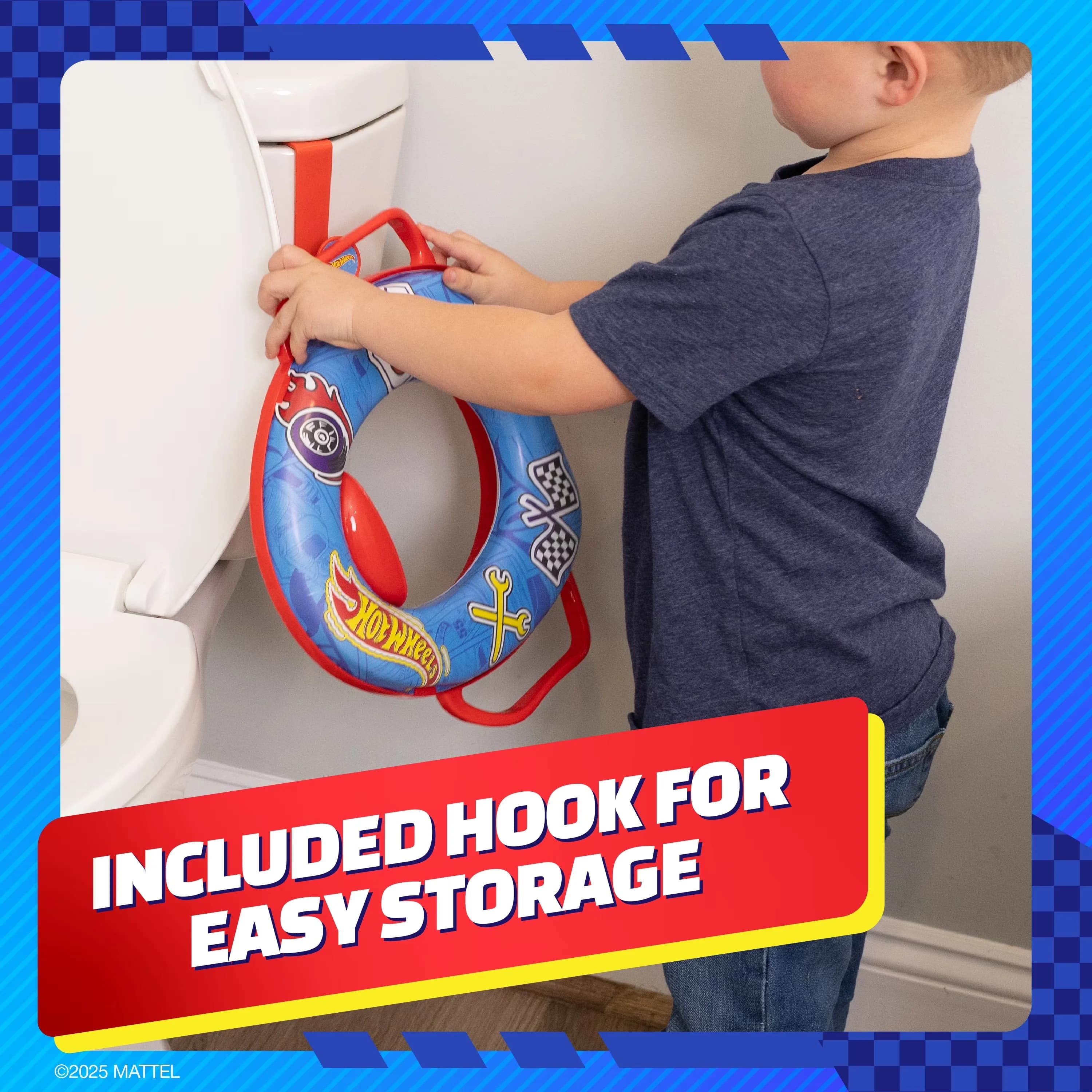 Toilet Seats And Lid Innovative with Adaptable, Storage Hook - Plastic White Model B402C1