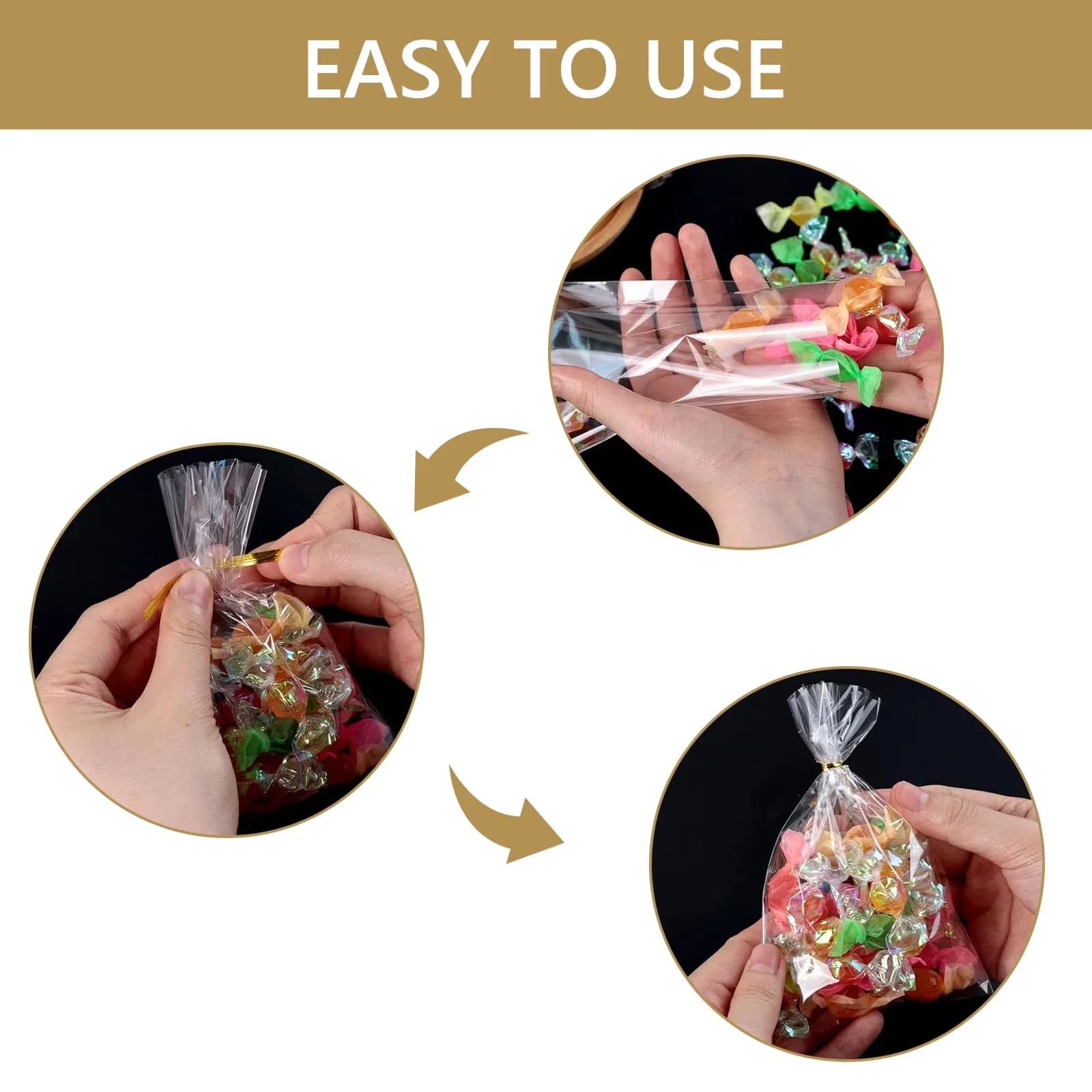 Modern Moving with Multipurpose, Sturdy, Ties Plastic Clear Treat Bag - Opp for Party, Small Model 9F1E11
