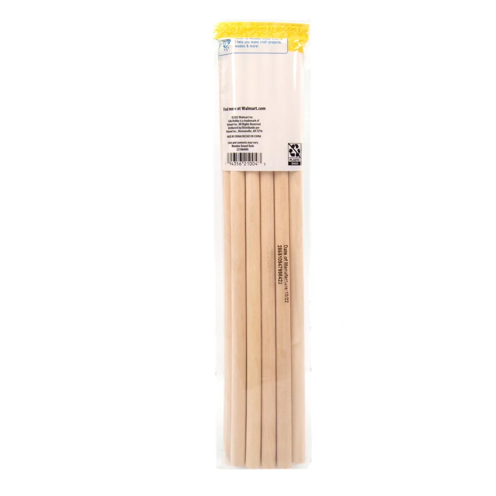 Premium Building Material with Unfinished, 10-Pack, Resealable Bag - Wood 3/8 in. x 12 in. Model 4457FF