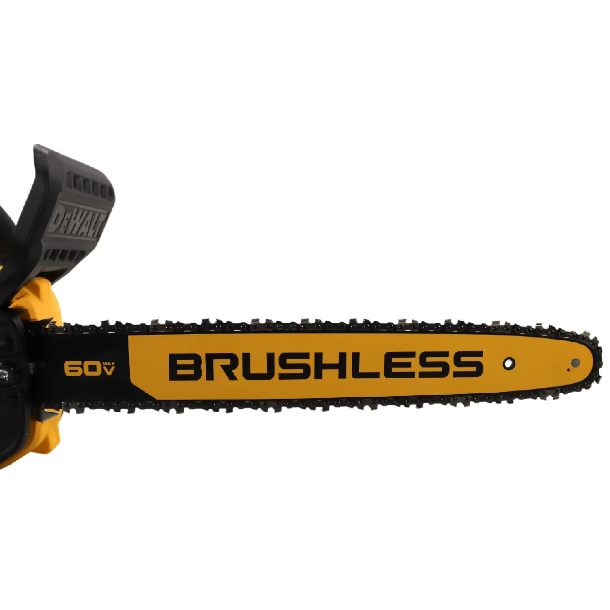 Chainsaw Stylish with Battery, 60V, 60V MAX Cordless - Yellow - Space-Saving Design Model 65992A