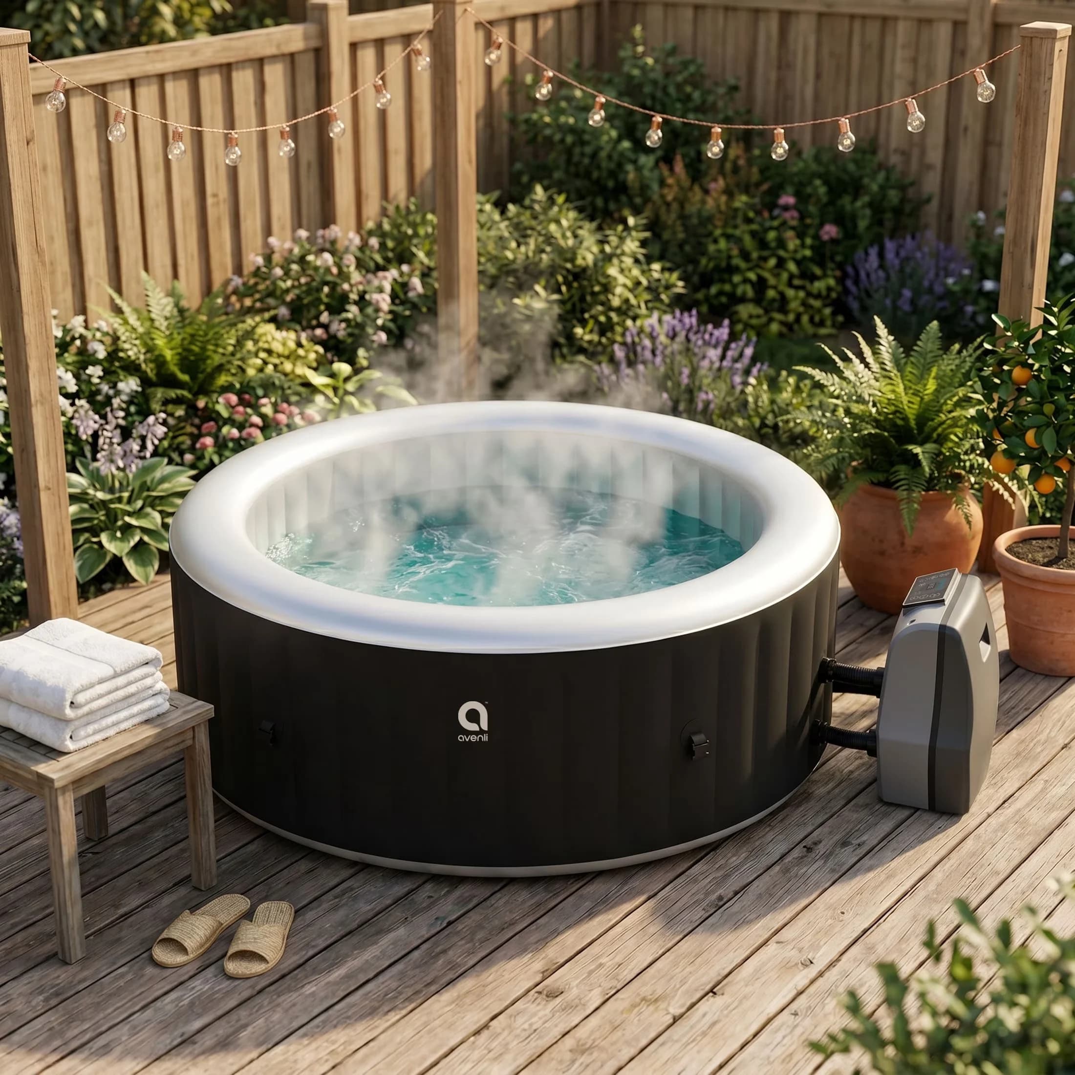 Essential Hot Tub with Puncture Resistant, Inflatable, 181 gal Capacity - Model B63A23