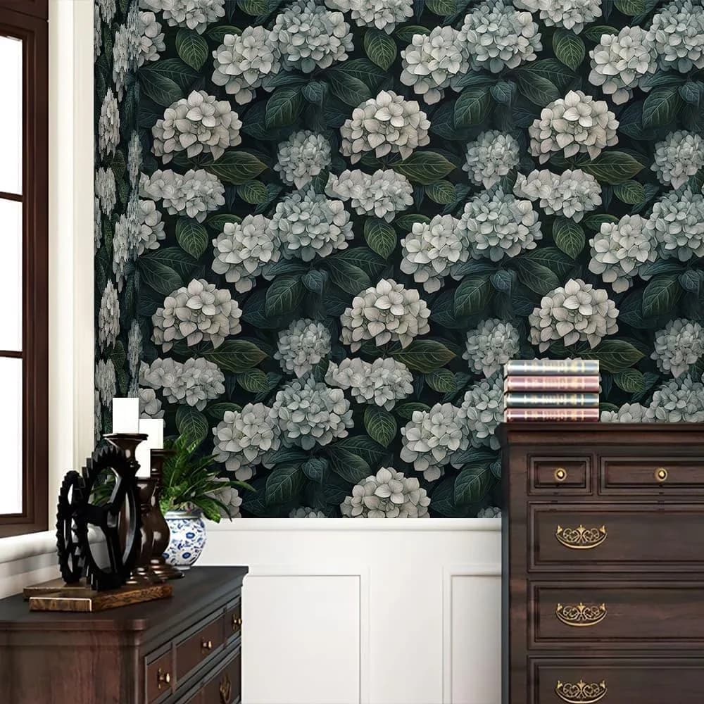 Wallpaper Modern - Pvc Green Watercolor - Traditional Style Model 948700
