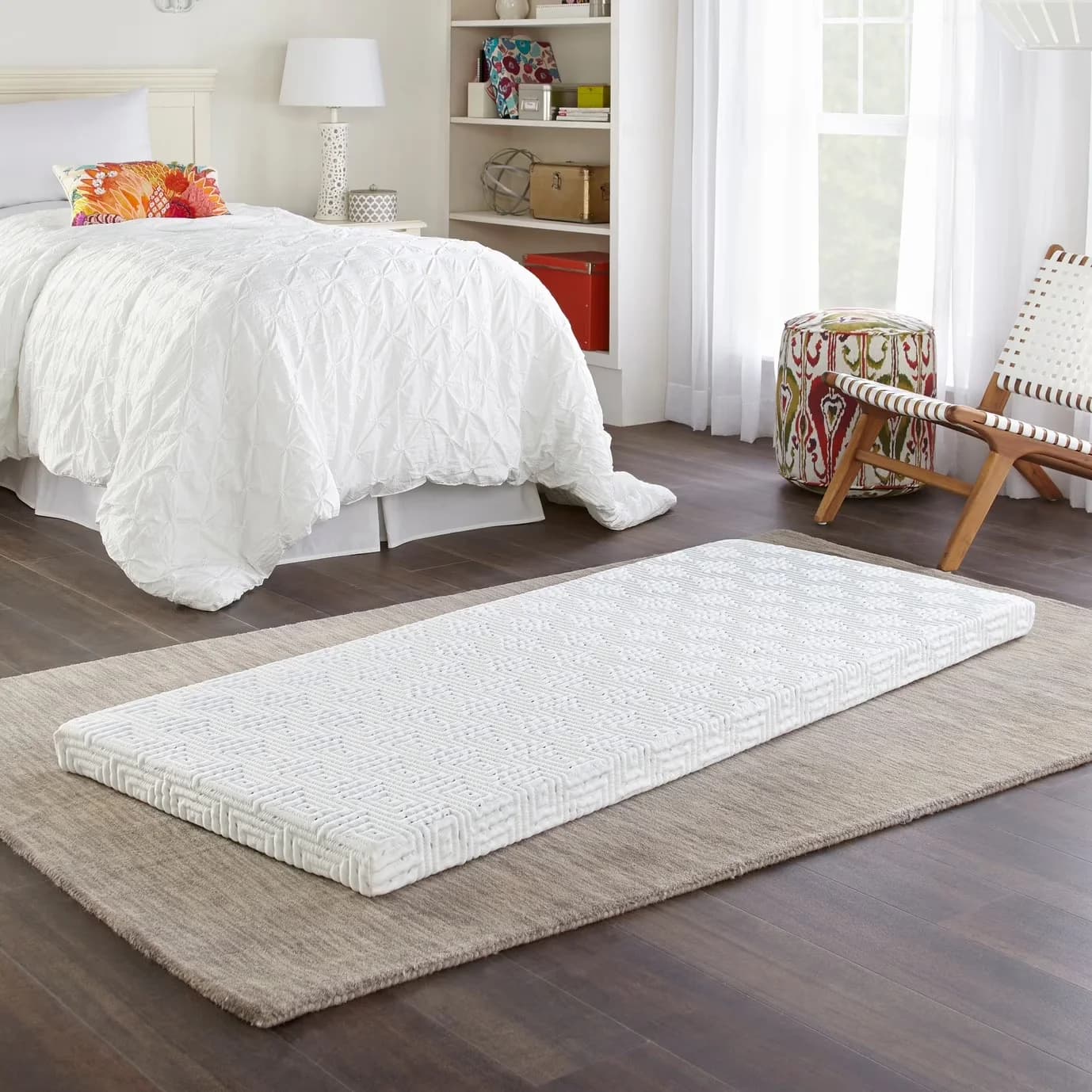 Durable Mattresses Accessory with 3" Memory Foam Mattress, Roll-up Guest Bed - Memory Foam, Nylon White Model A73AA2