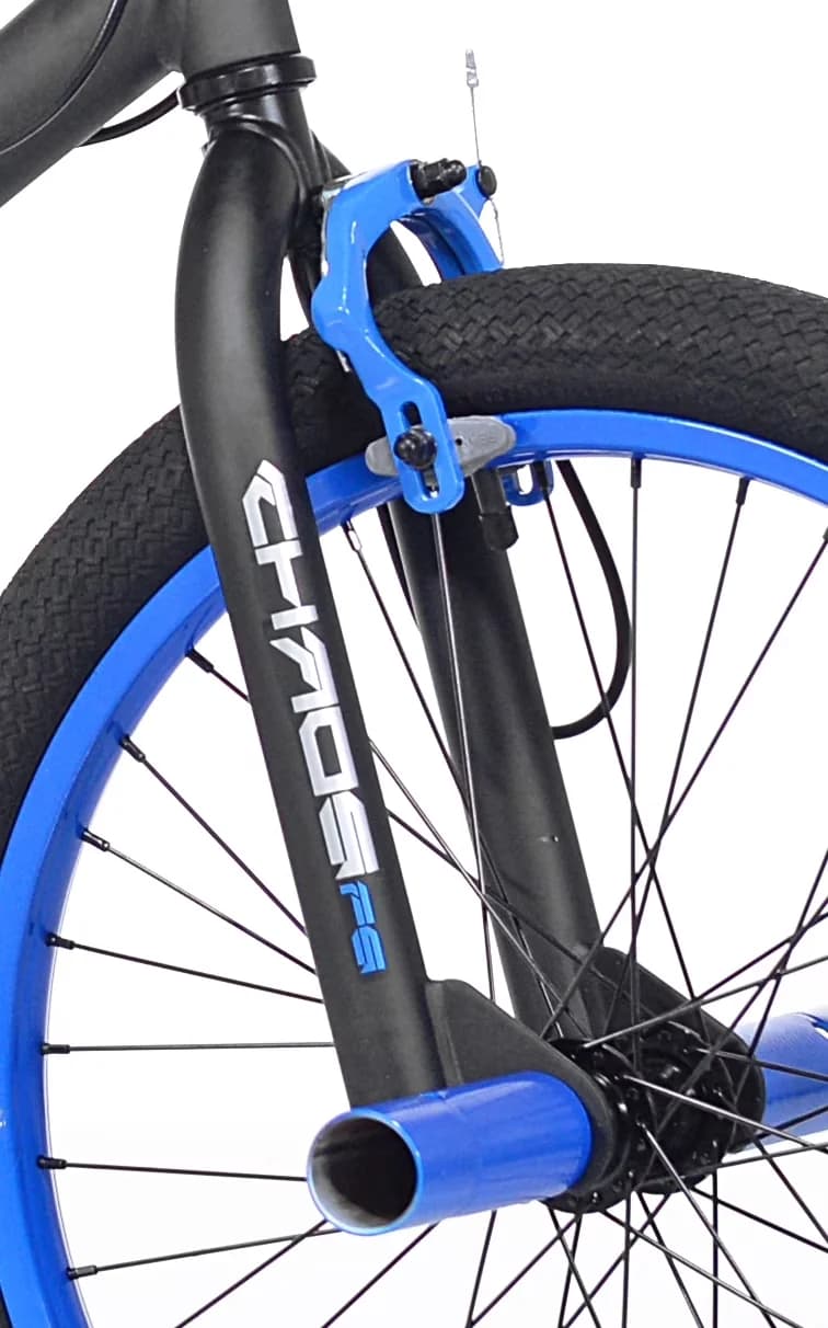 Kids Bike Professional with Matte Black and Blue, Adjustable seat post - Model C1E735