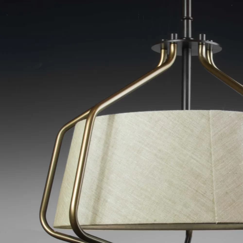 Premium Ceiling Lights Fixture with Incandescent, Farmhouse, Hangar 3-Light Pendant - Steel Model D77DCE