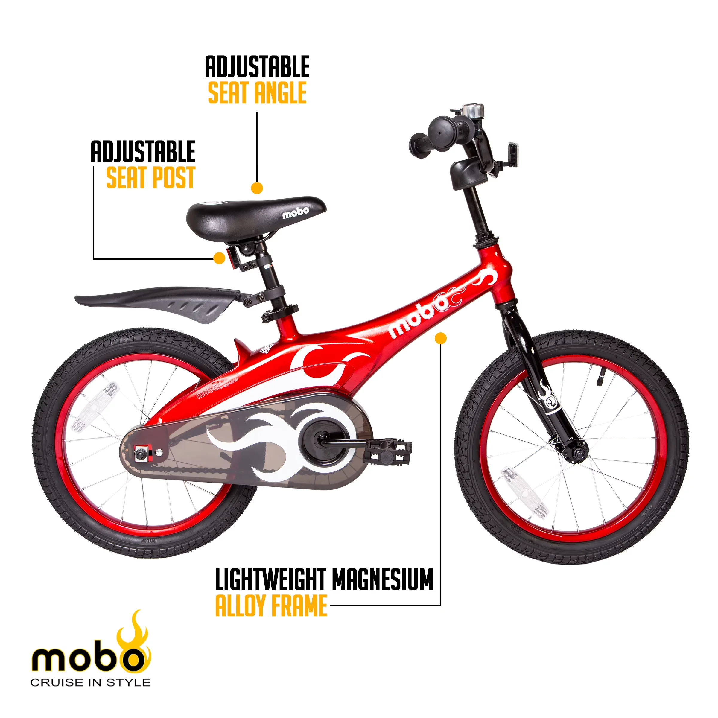 Versatile Kids Bike with Adjustable Handlebar Height, Adjustable Seat - Red Model AAF846