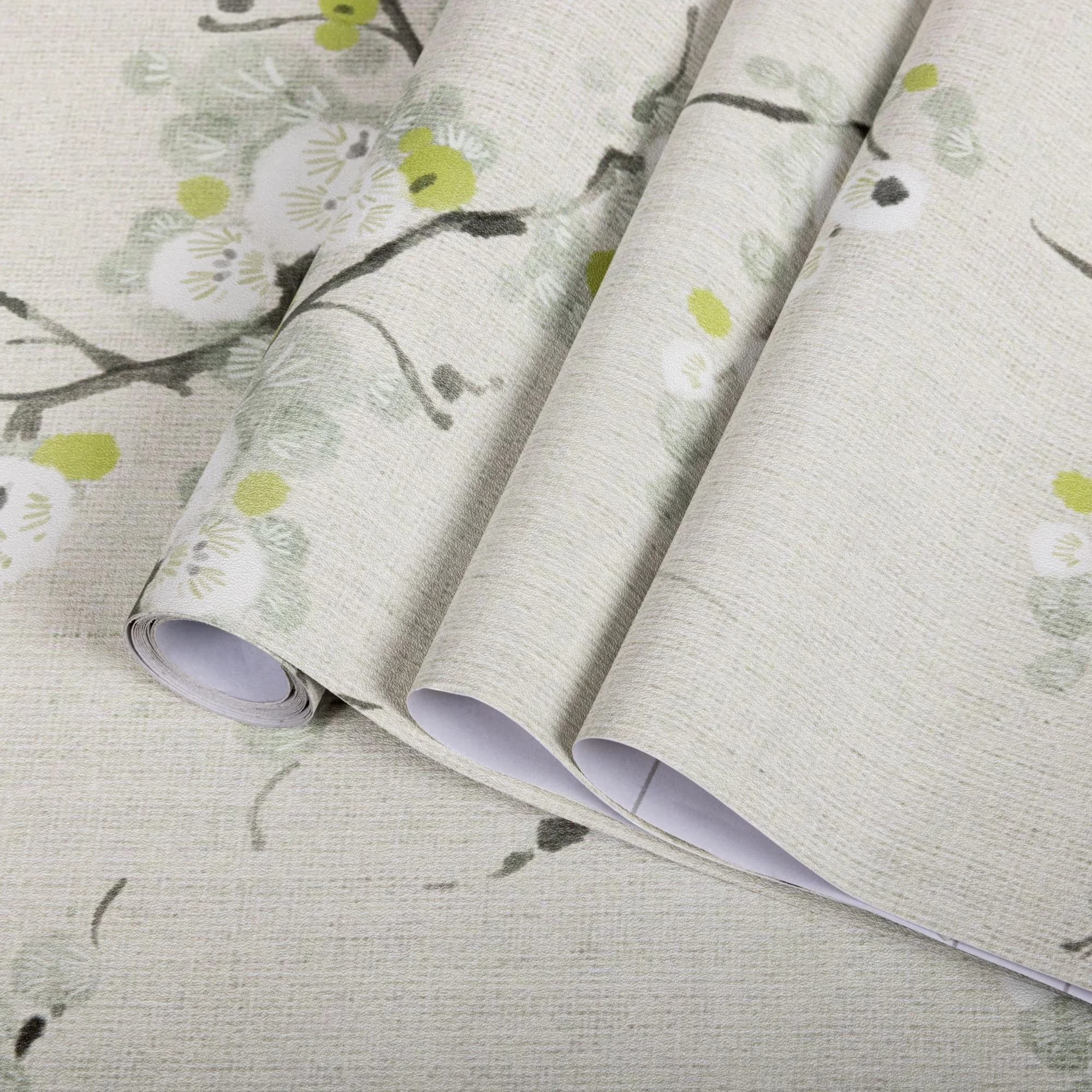 Durable Wallpaper with Removable, Color: Multi-color, Pattern: Floral - Beige Paper for Home Model A928ED
